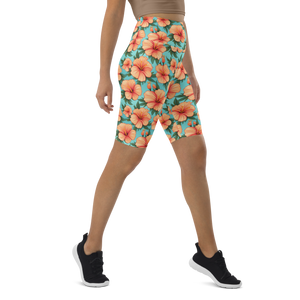 Tropical Hibiscus Bike Shorts