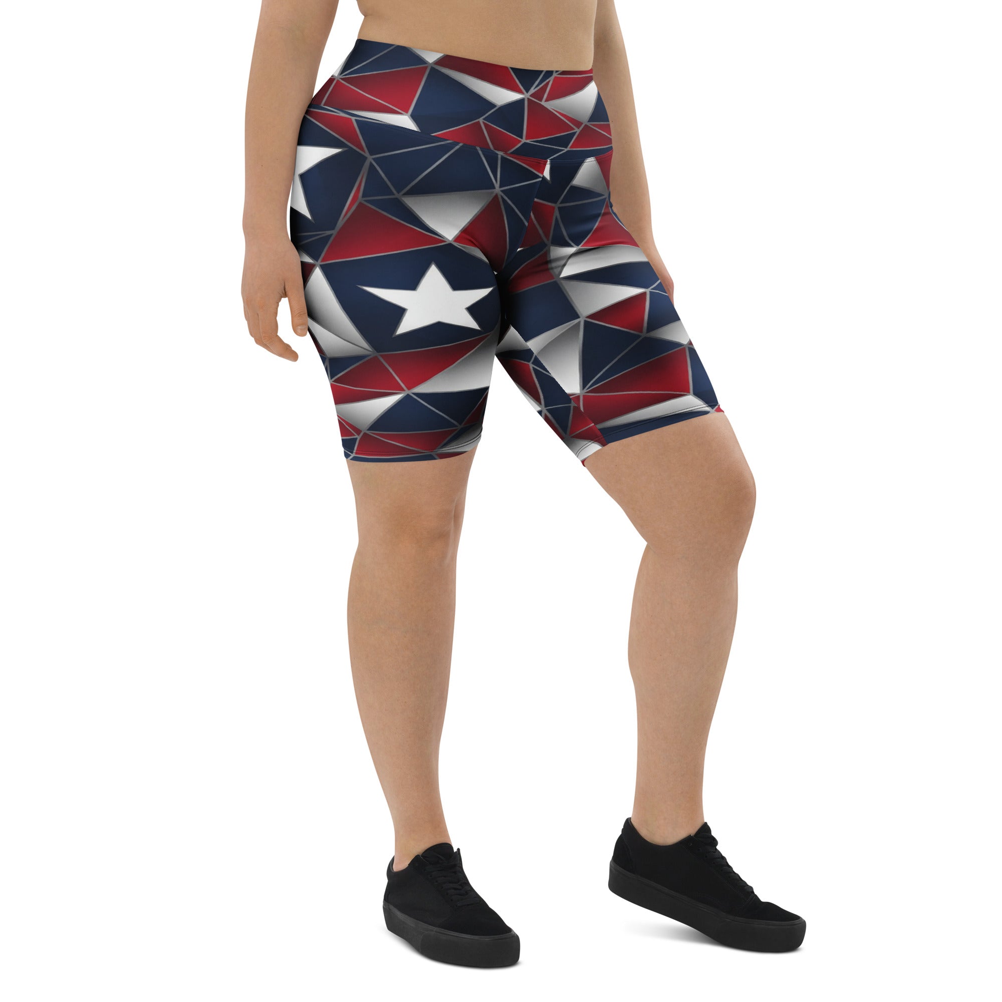 Geometric Flag Prism Bike Shorts | GearBunch