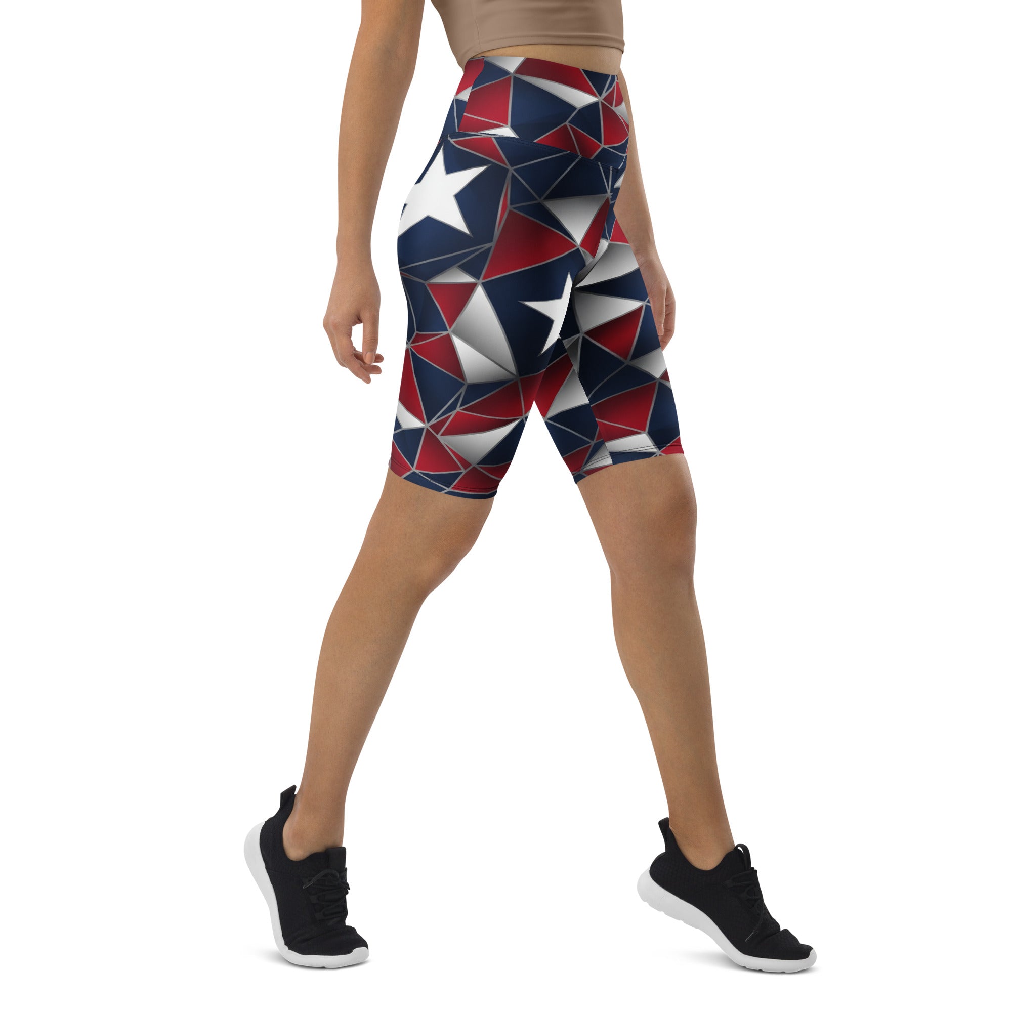 Geometric Flag Prism Bike Shorts | GearBunch