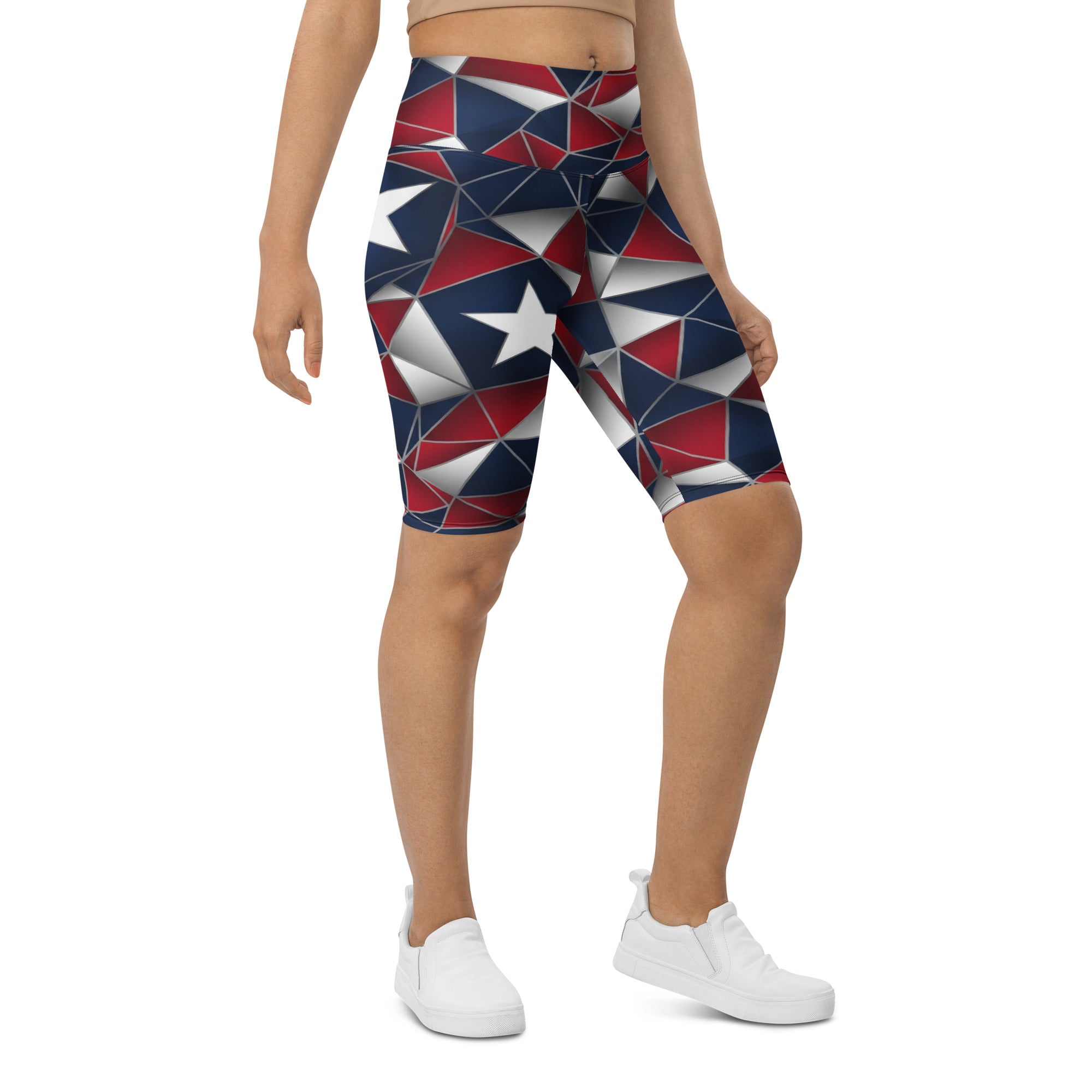 Geometric Flag Prism Bike Shorts | GearBunch