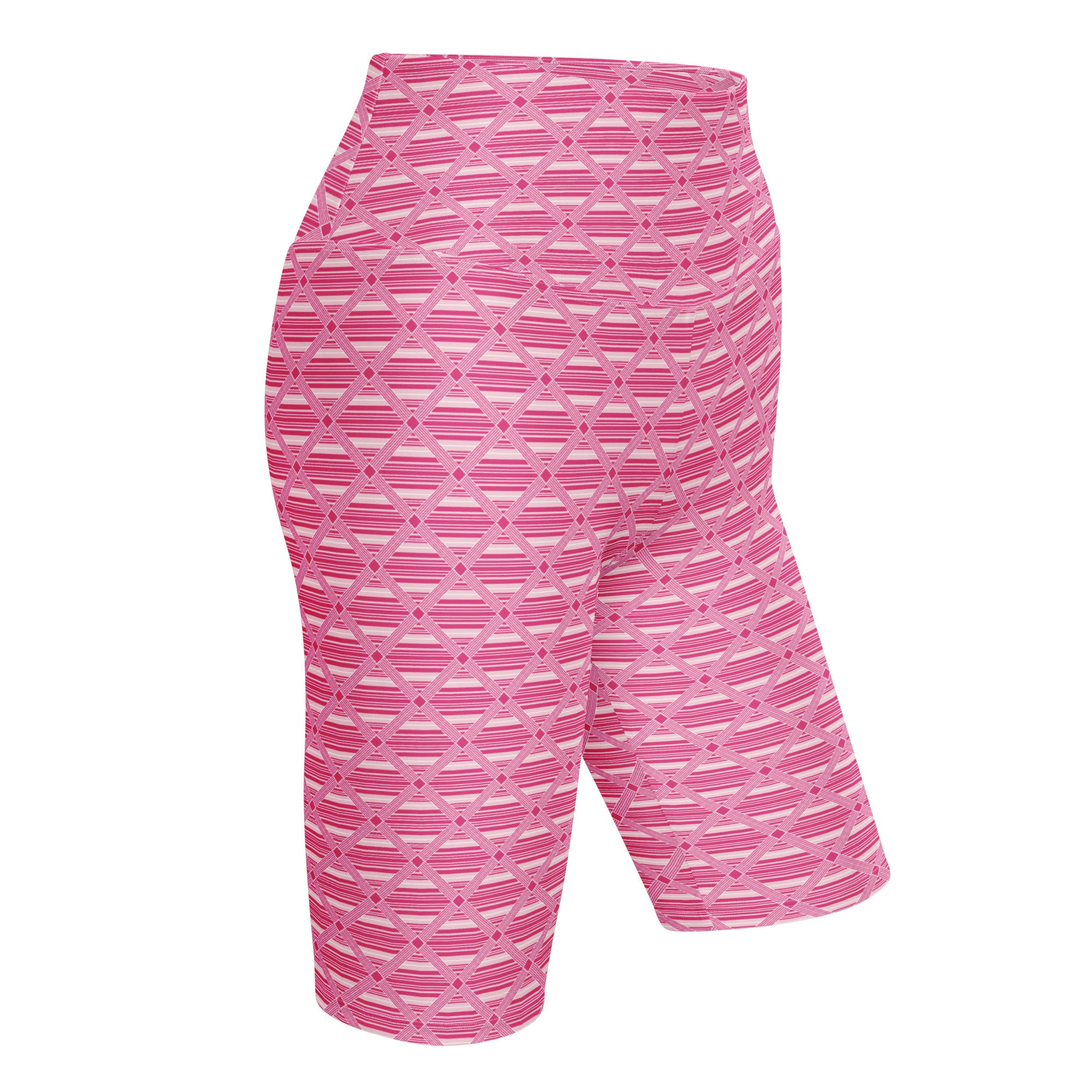 Pink Preppy Stripes Bike Shorts | GearBunch