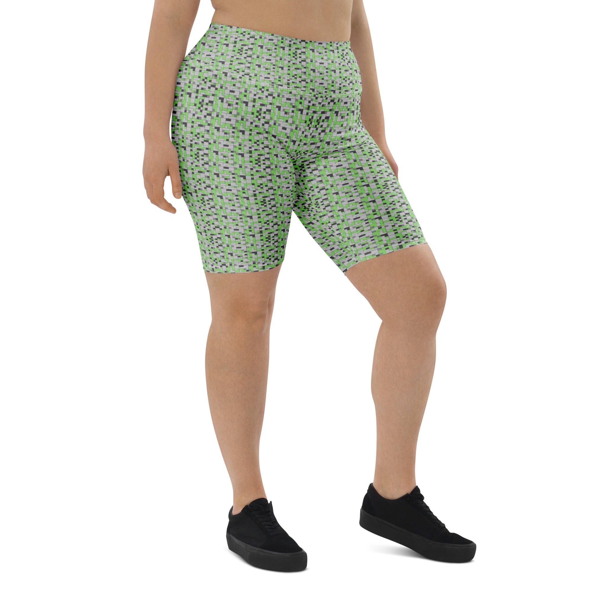 Small Blocks Geometric Bike Shorts | GearBunch