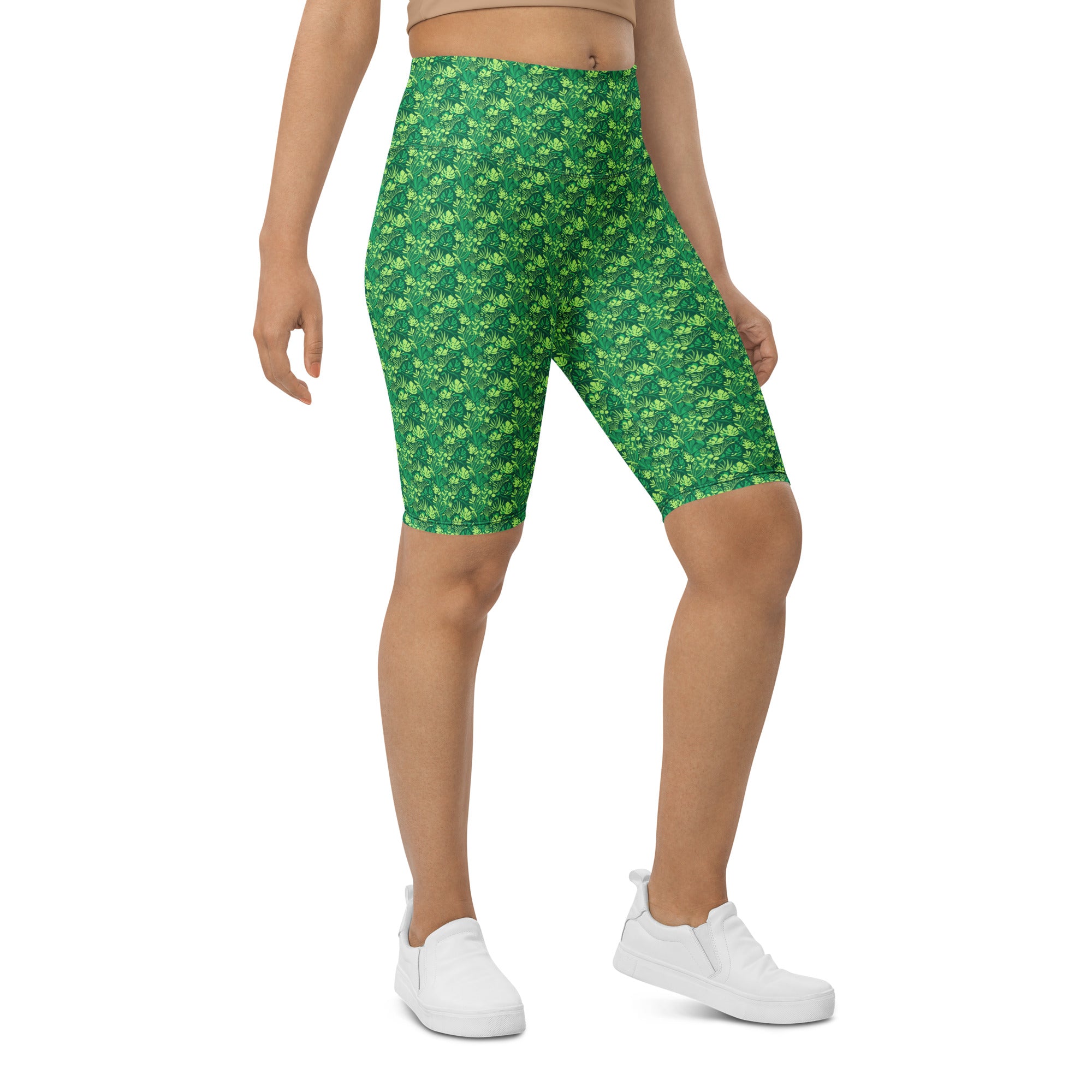 Minimalist Plant Illustration Bike Shorts | GearBunch