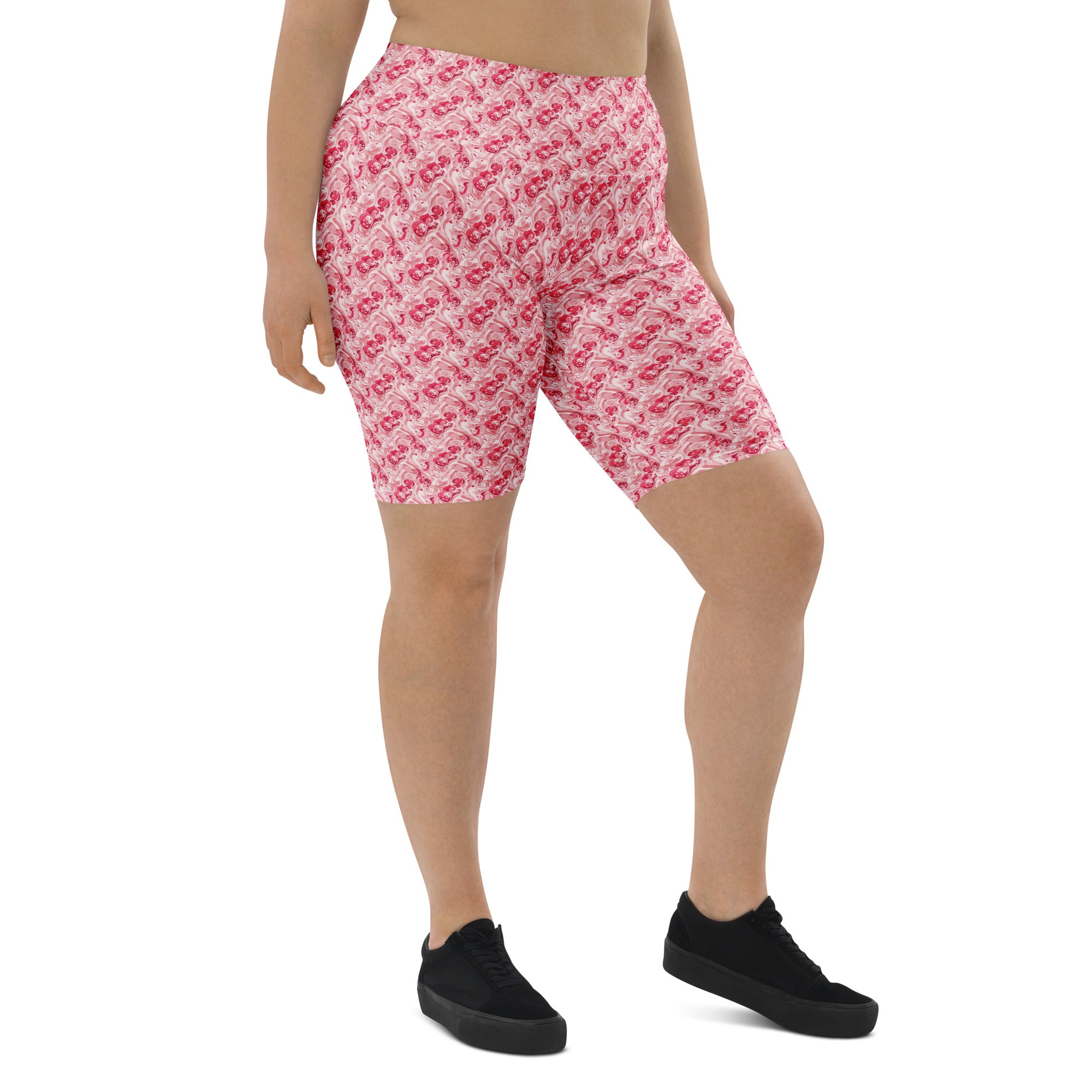 Cherry Strawberry Cream Bike Shorts | GearBunch