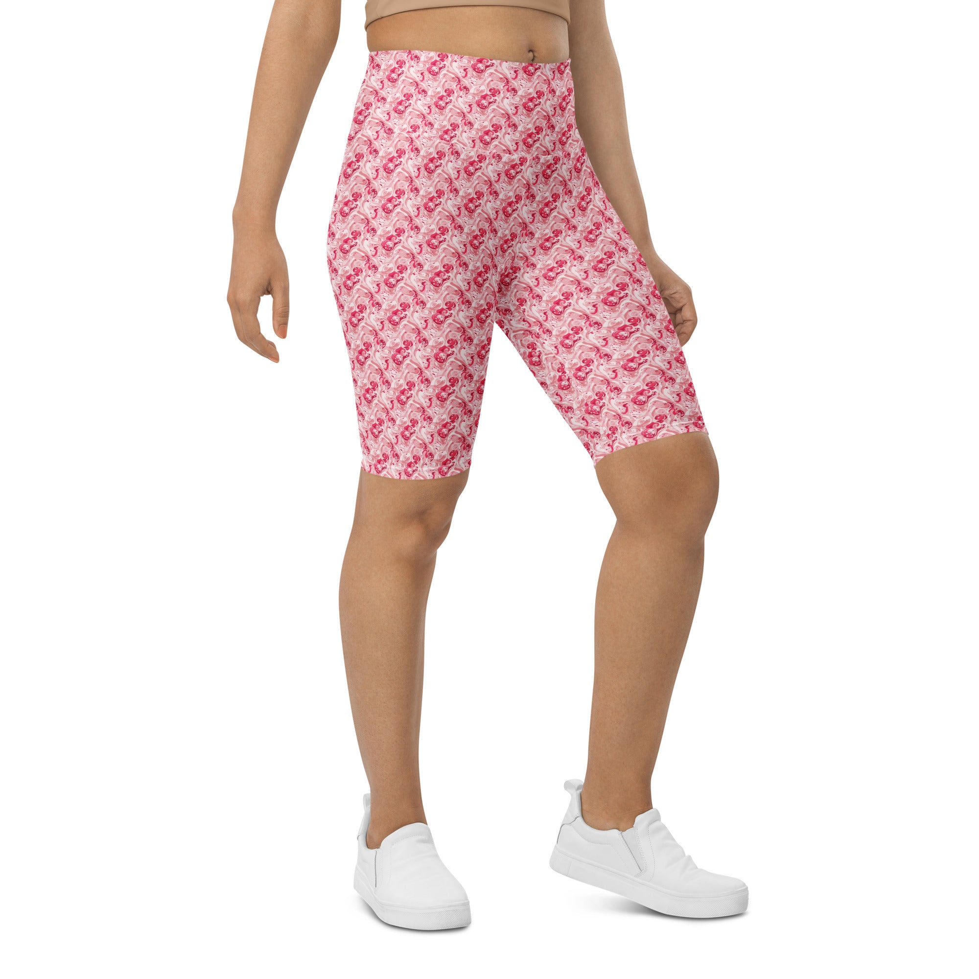 Cherry Strawberry Cream Bike Shorts | GearBunch