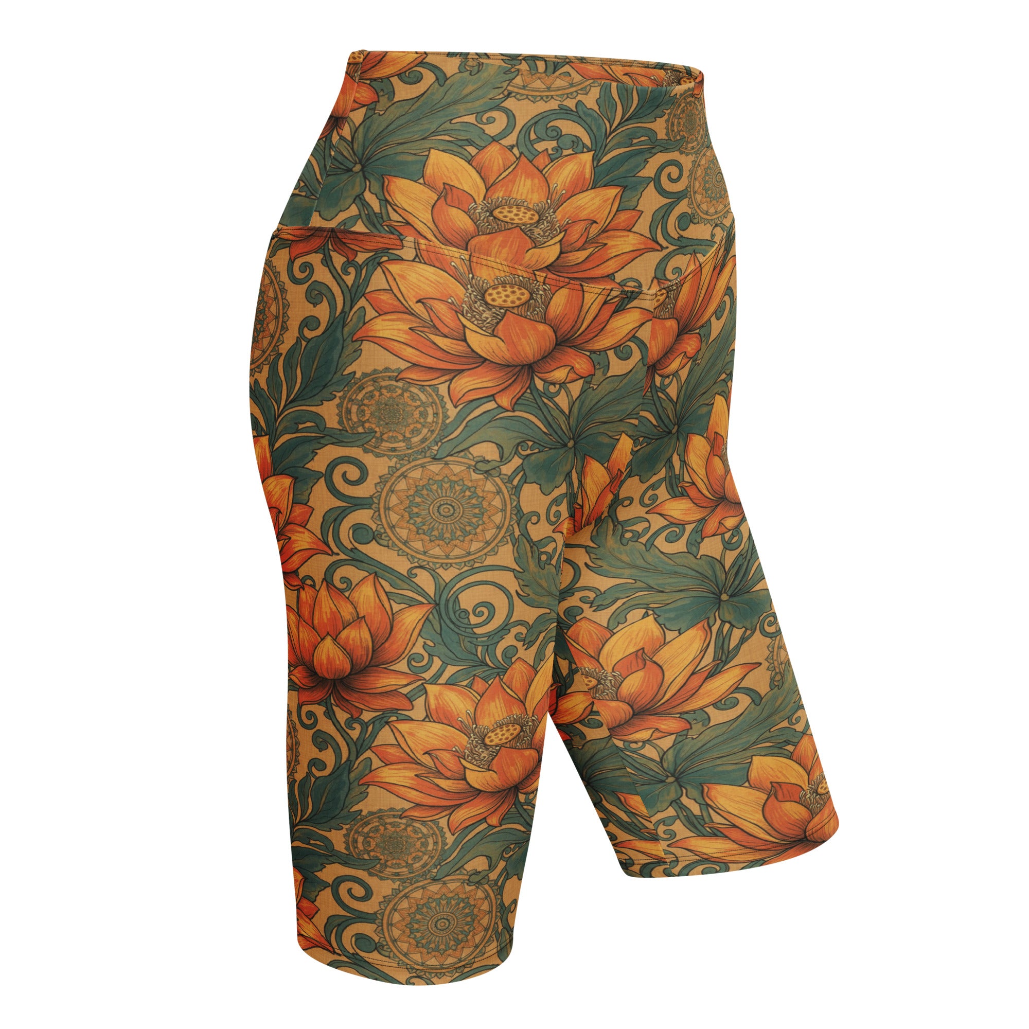 Boho Lotus and Mandalas Bike Shorts | GearBunch