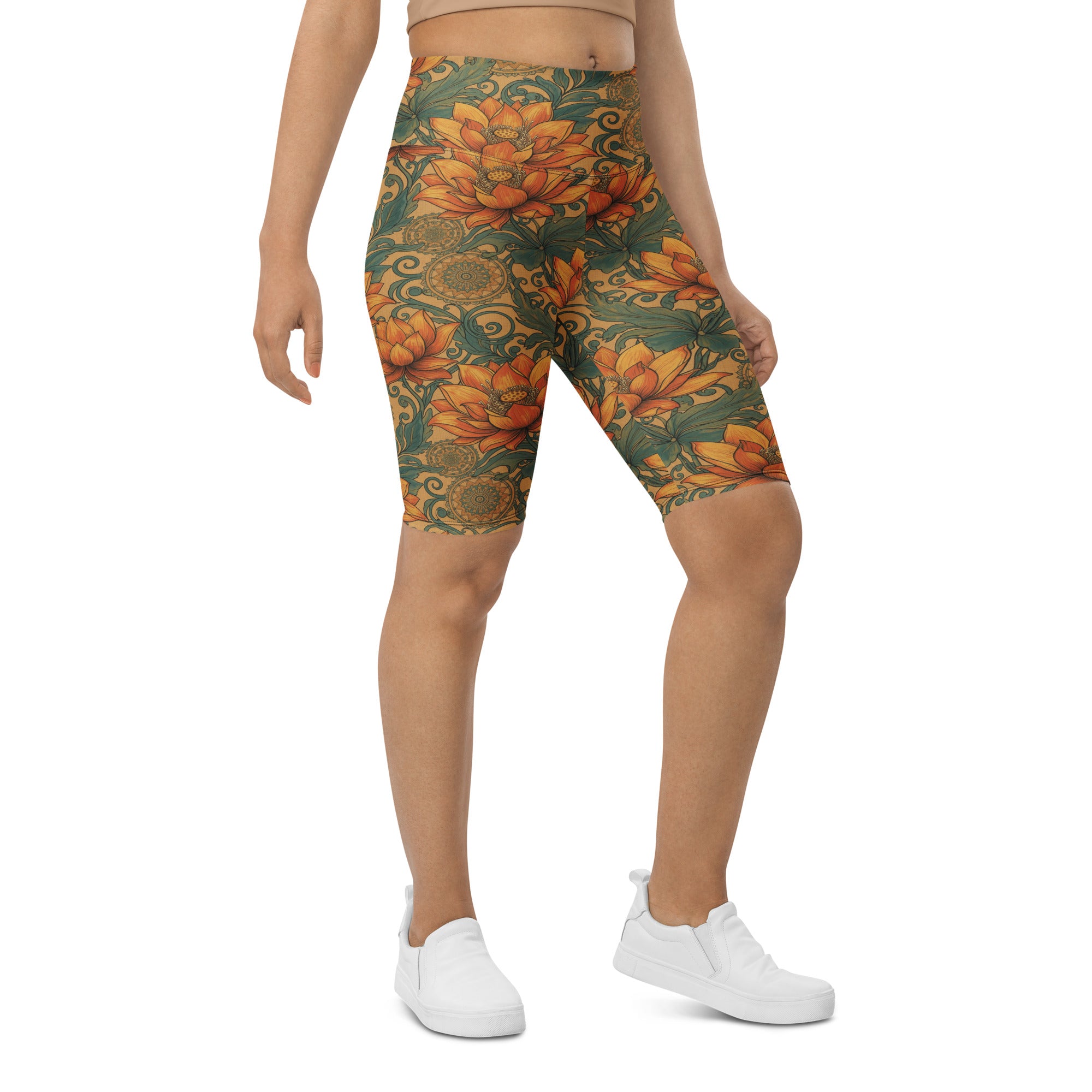Boho Lotus and Mandalas Bike Shorts | GearBunch