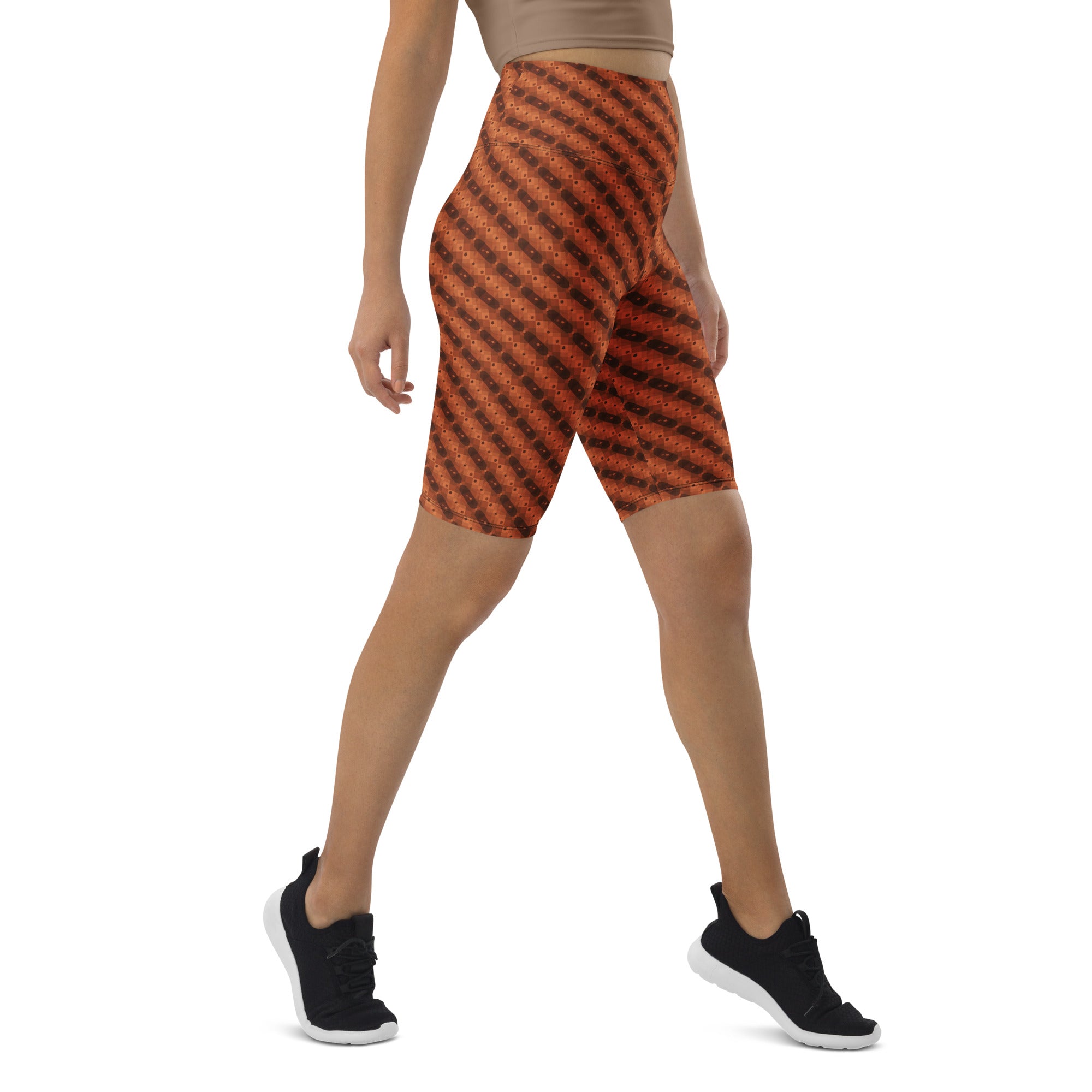 Autumn Gingham Check Bike Shorts | GearBunch