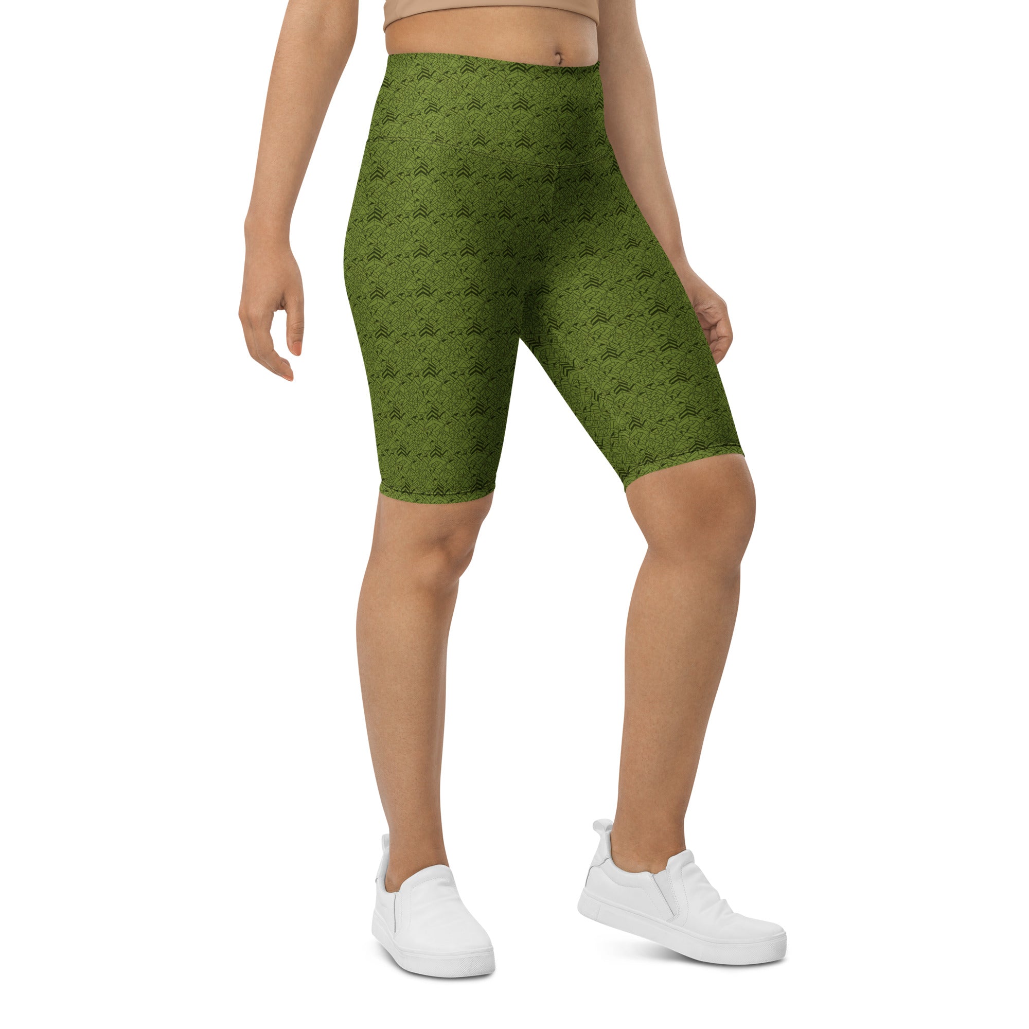 Velvet Olive Green Bike Shorts | GearBunch