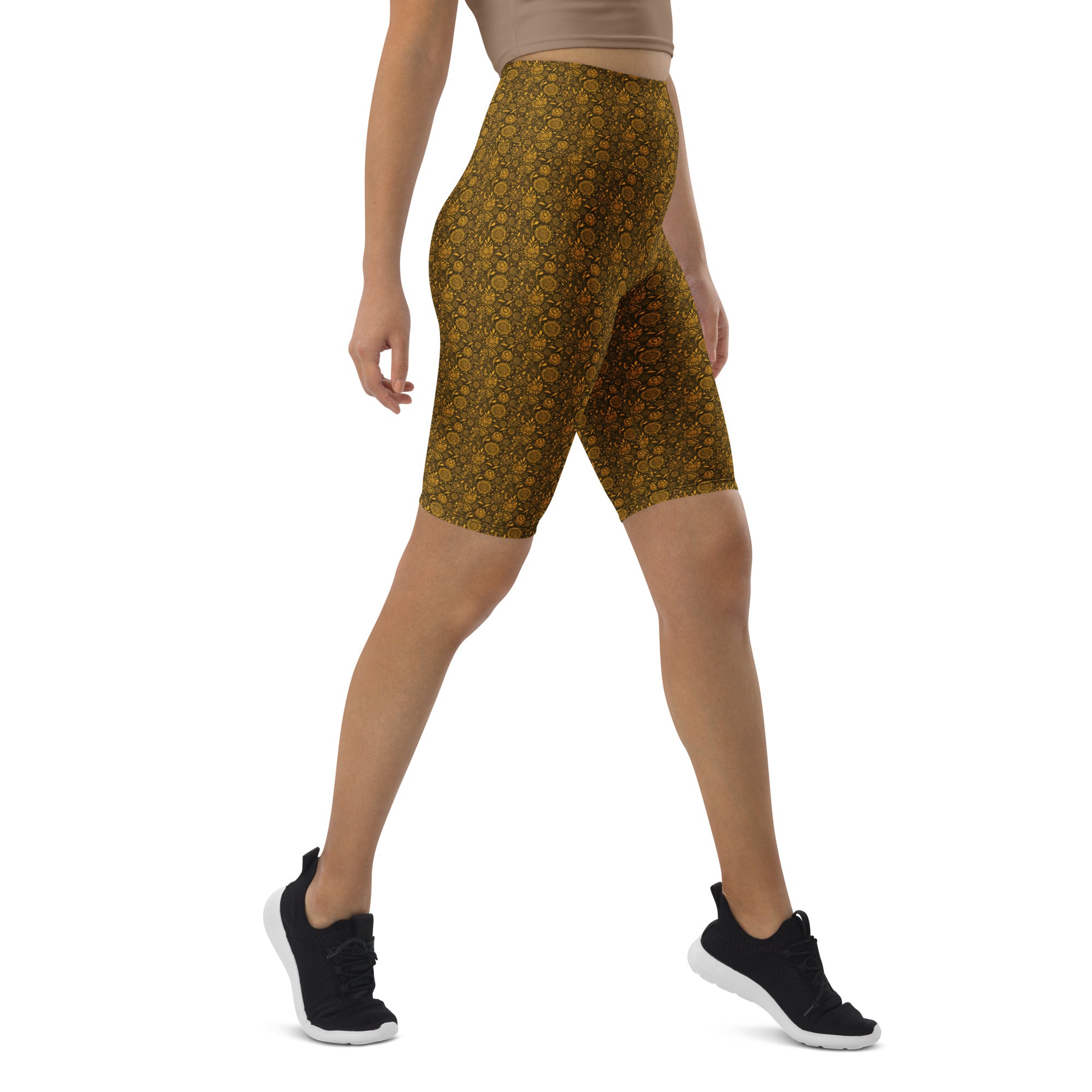 Gustav Klimt Floral Bike Shorts | GearBunch