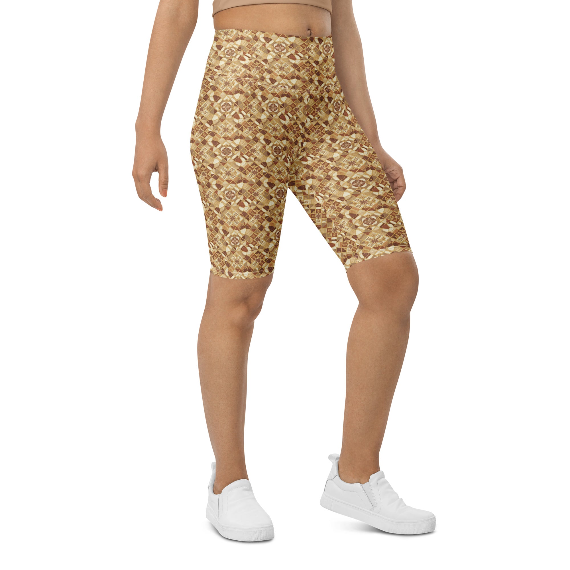 Jerusalem Stone Mosaic Bike Shorts | GearBunch