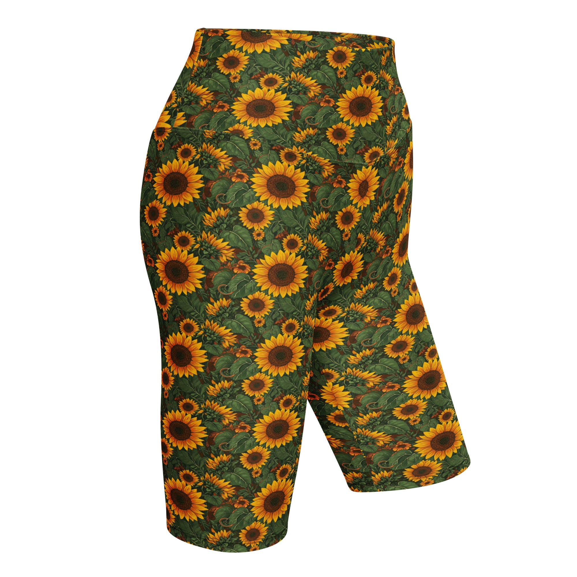 Sunflower Cross Bike Shorts | GearBunch
