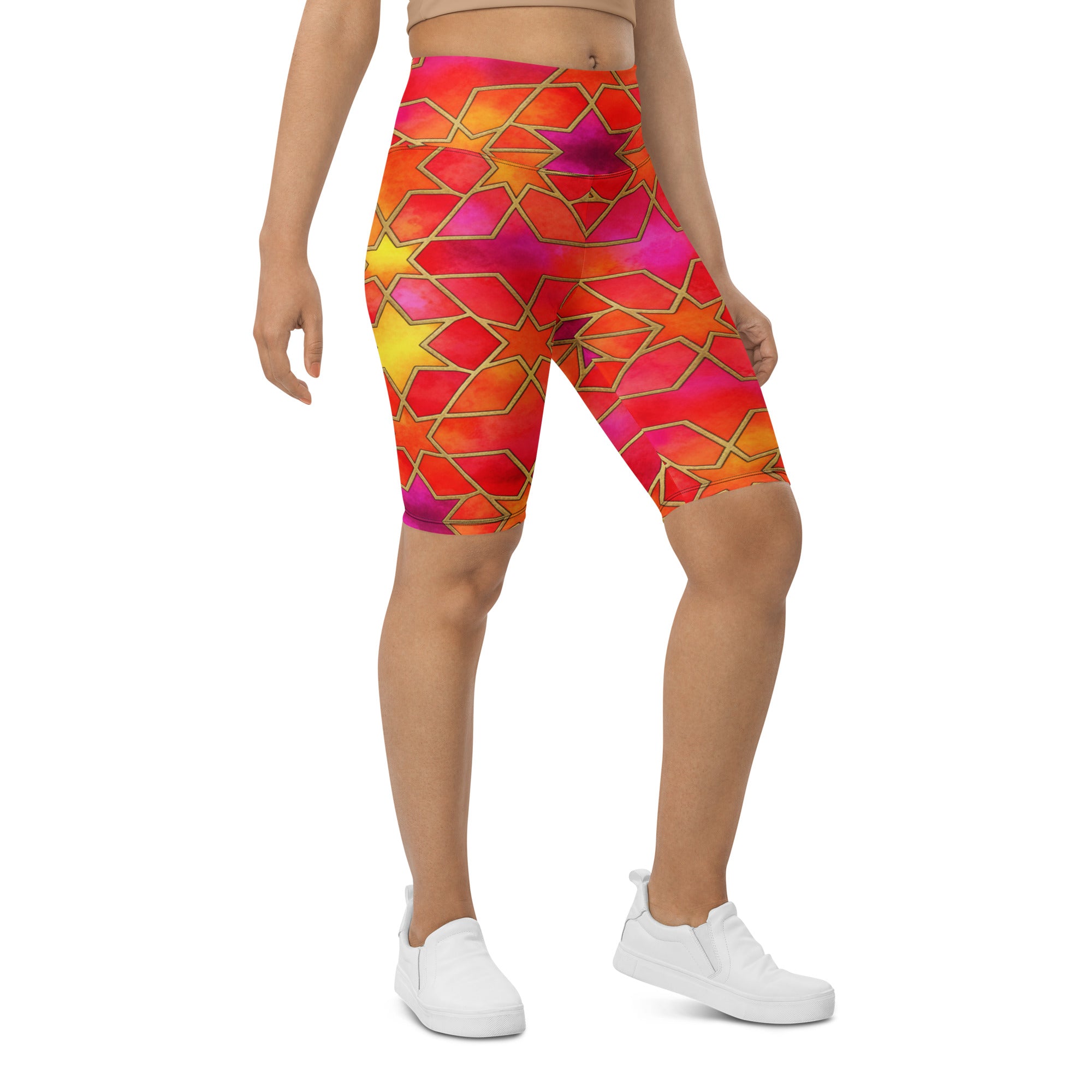 Fire Opal Arabic Bike Shorts | GearBunch