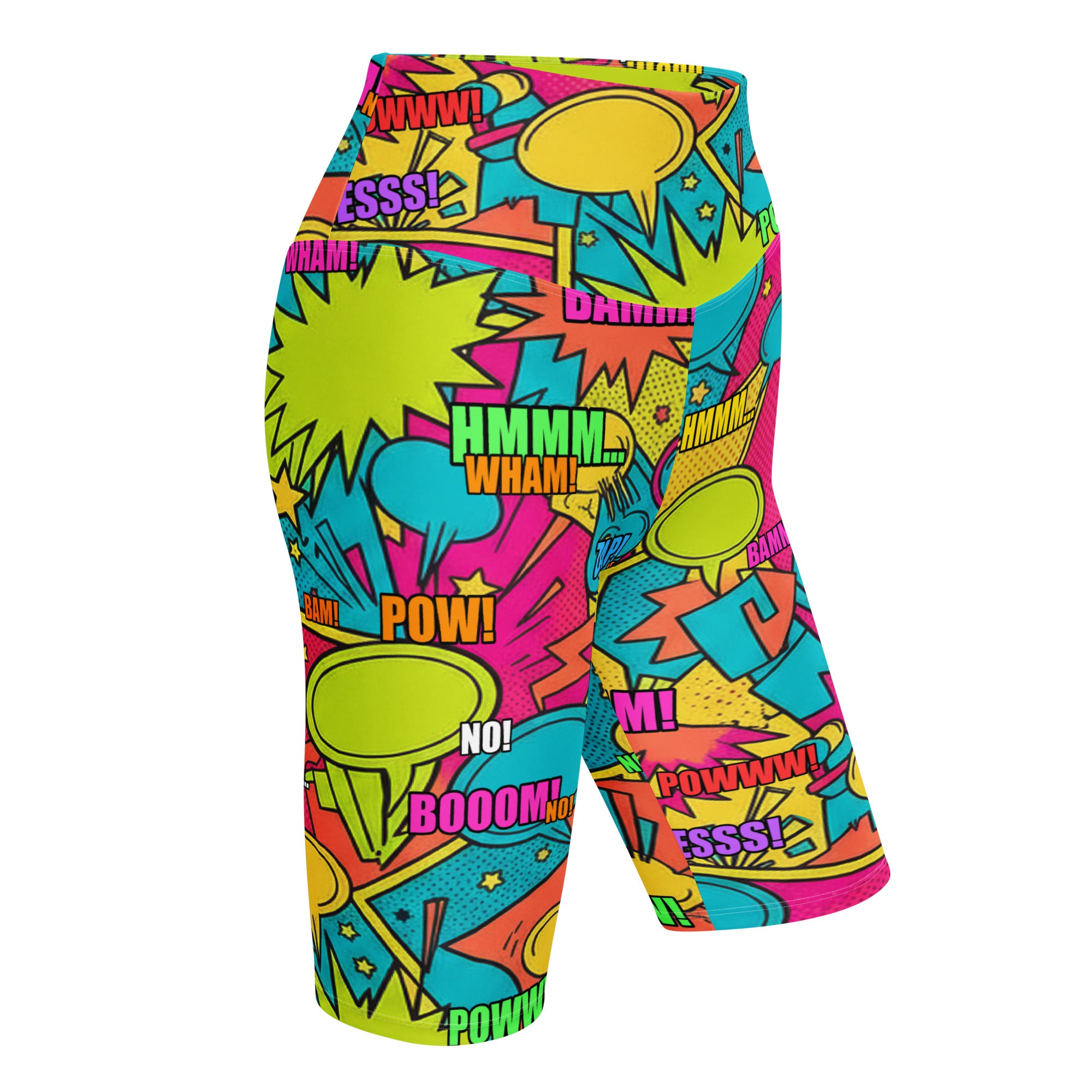Comic Pop Tropical Bike Shorts | GearBunch
