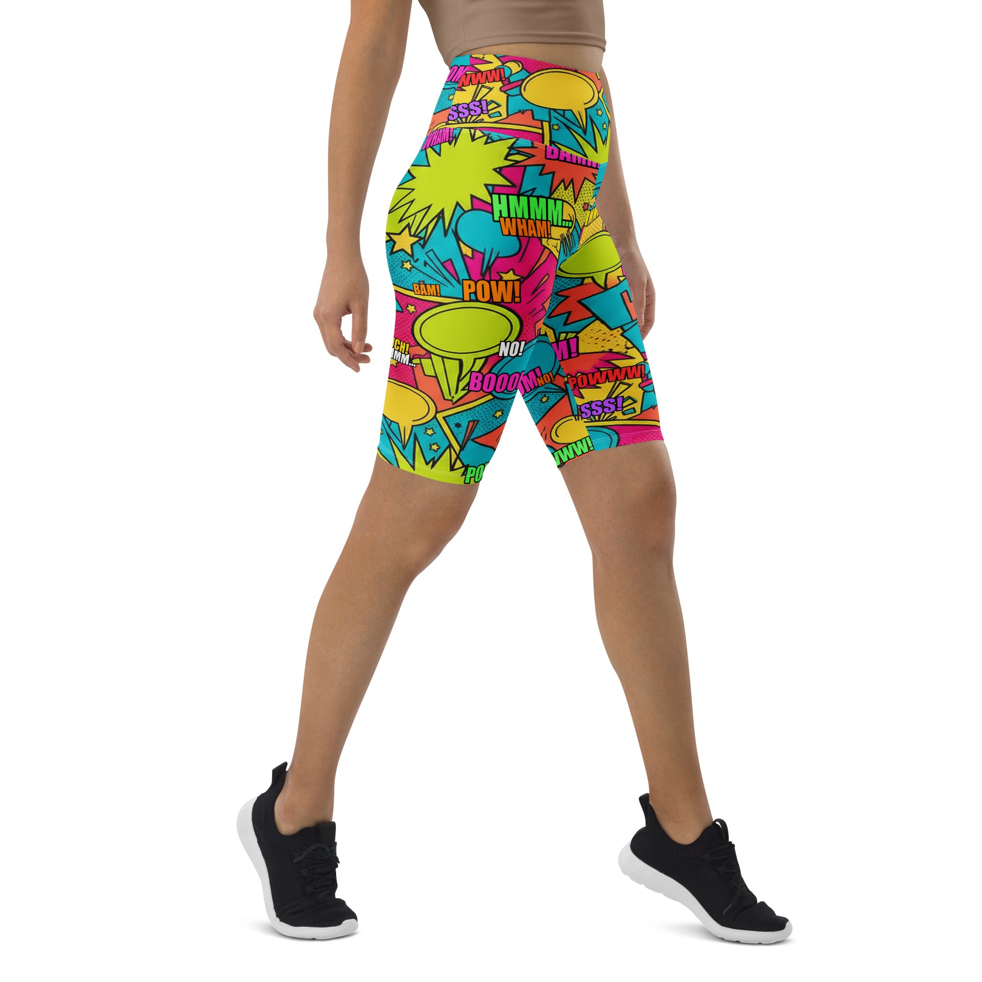 Comic Pop Tropical Bike Shorts | GearBunch