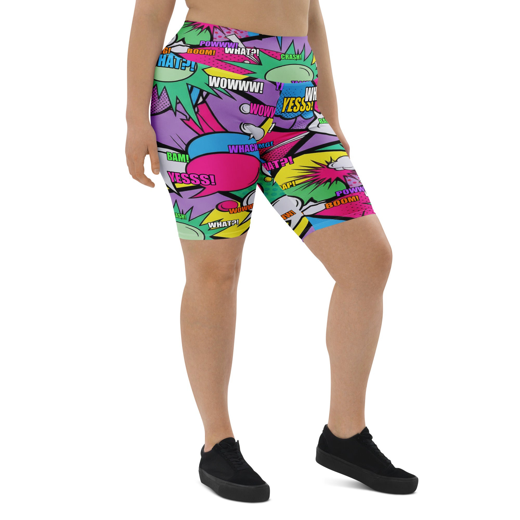 Comic Strip Pop Candy Bike Shorts | GearBunch
