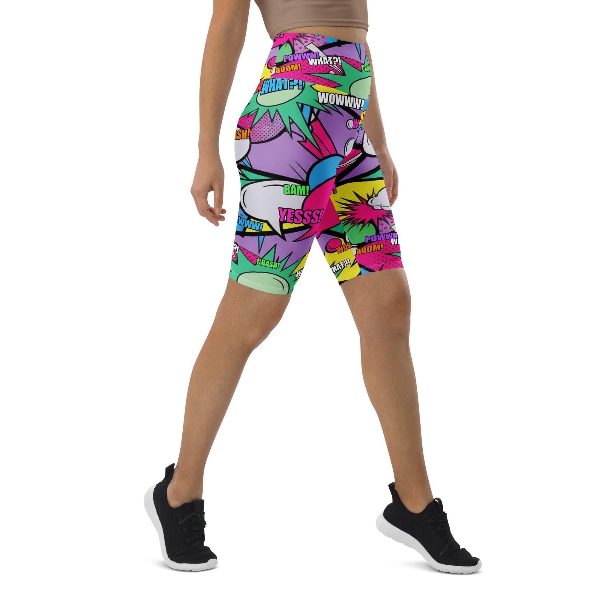 Comic Strip Pop Candy Bike Shorts | GearBunch