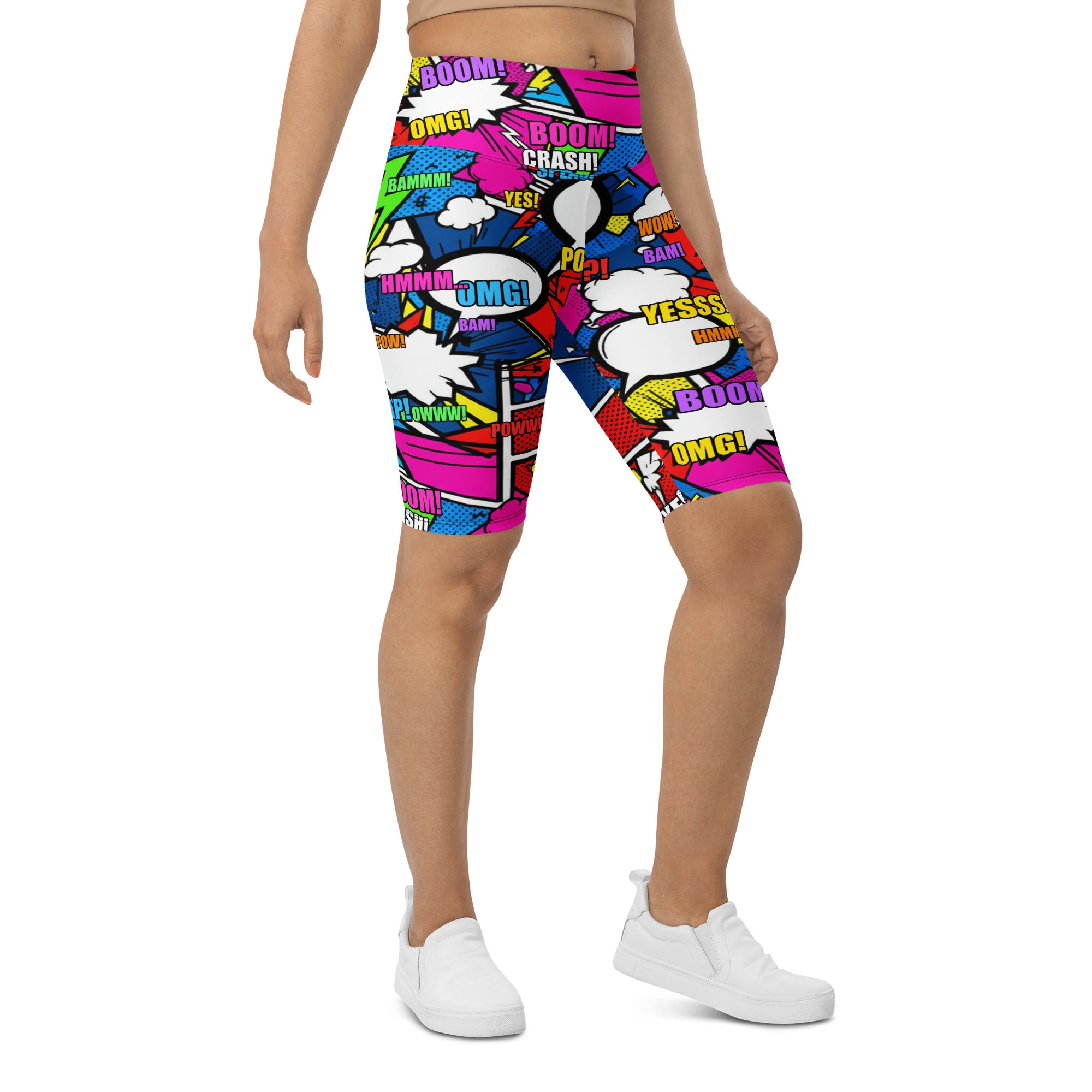 Comic Strip Ninja Night Bike Shorts | GearBunch