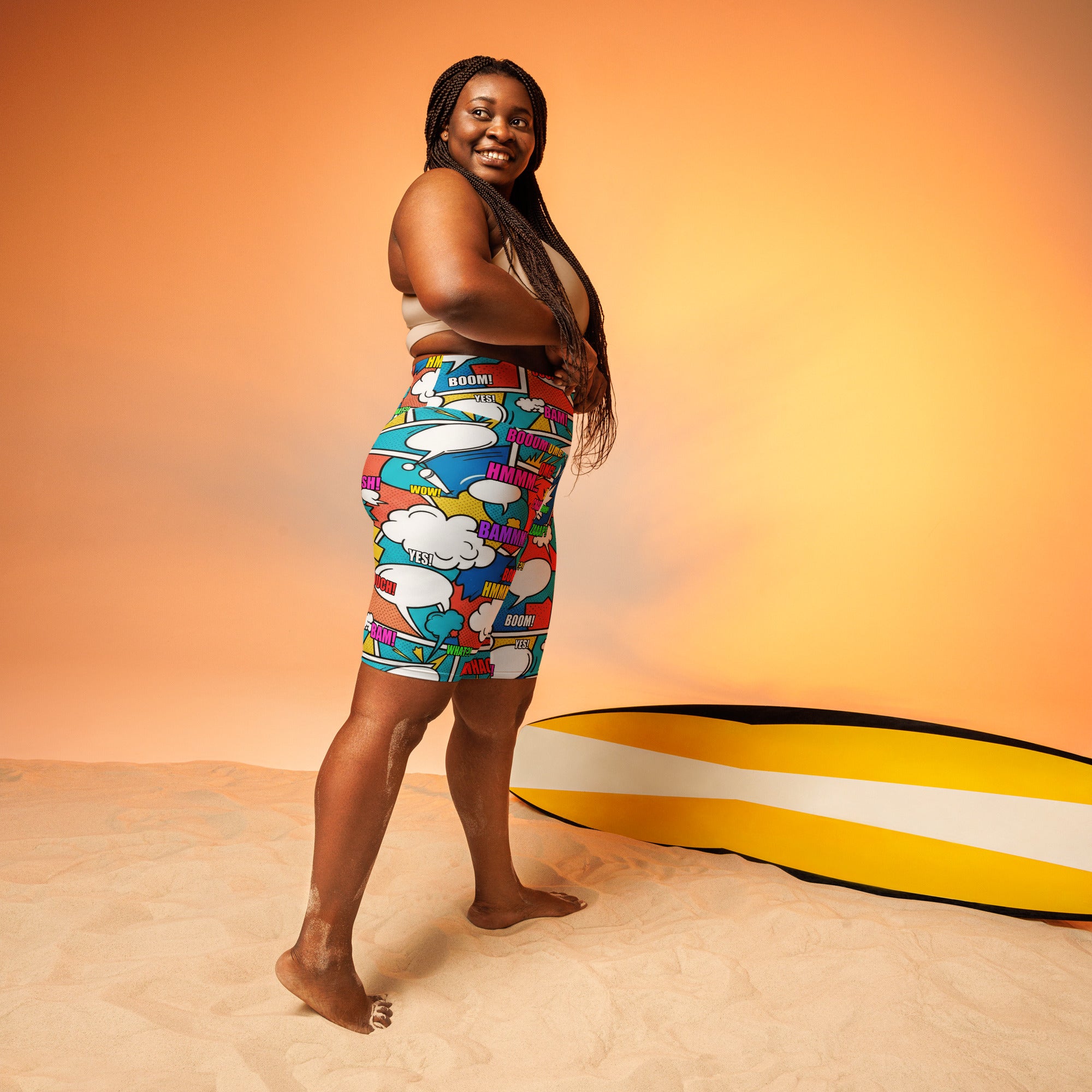 Comic Strip Surf Kapow Bike Shorts | GearBunch
