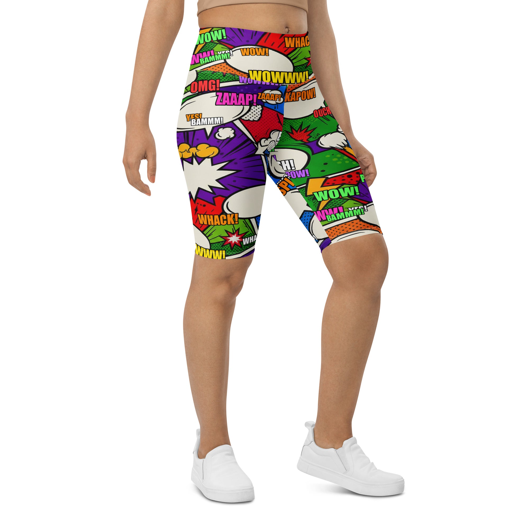 Comic Strip Monster Mash Bike Shorts | GearBunch