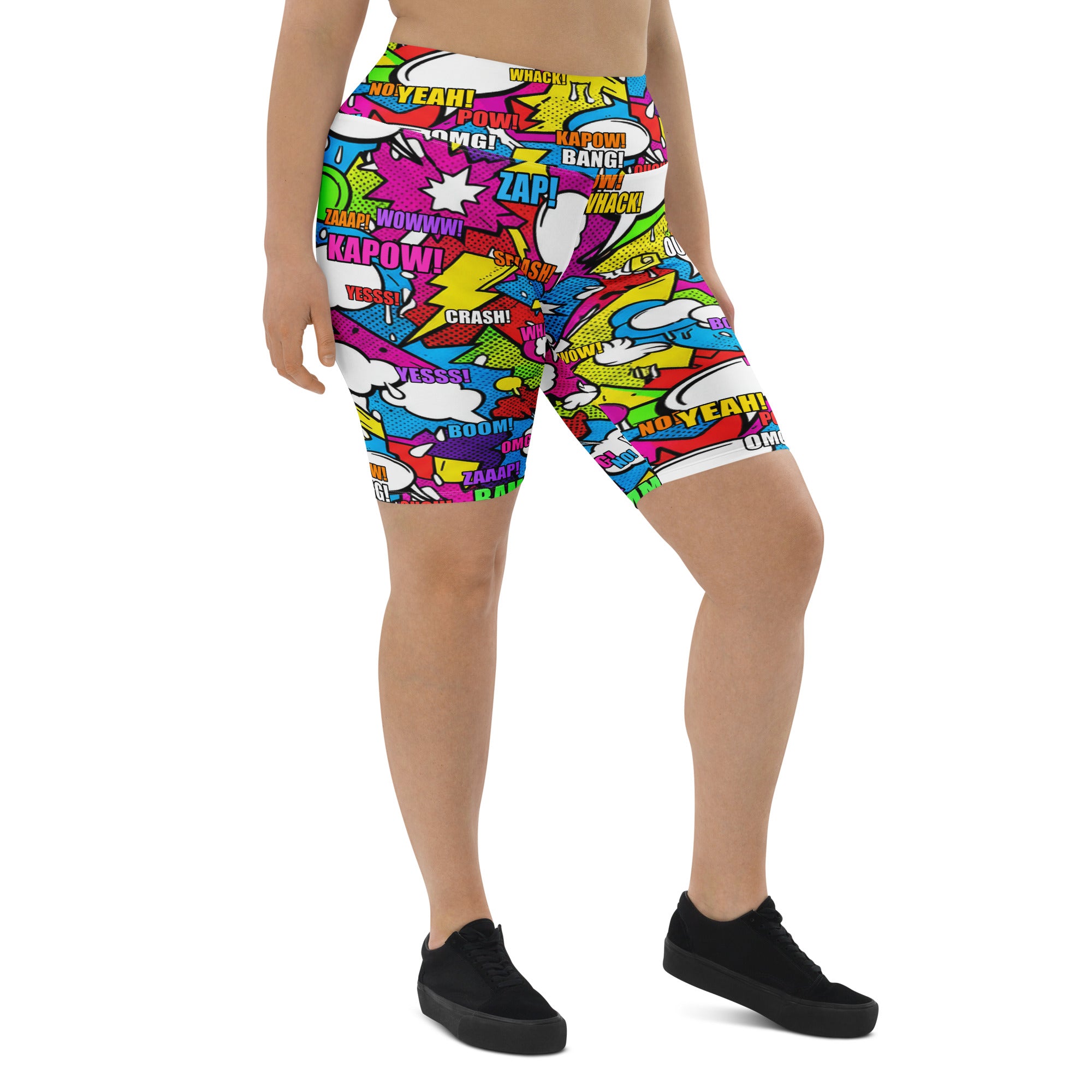 Comic Strip Graffiti Street Bike Shorts | GearBunch