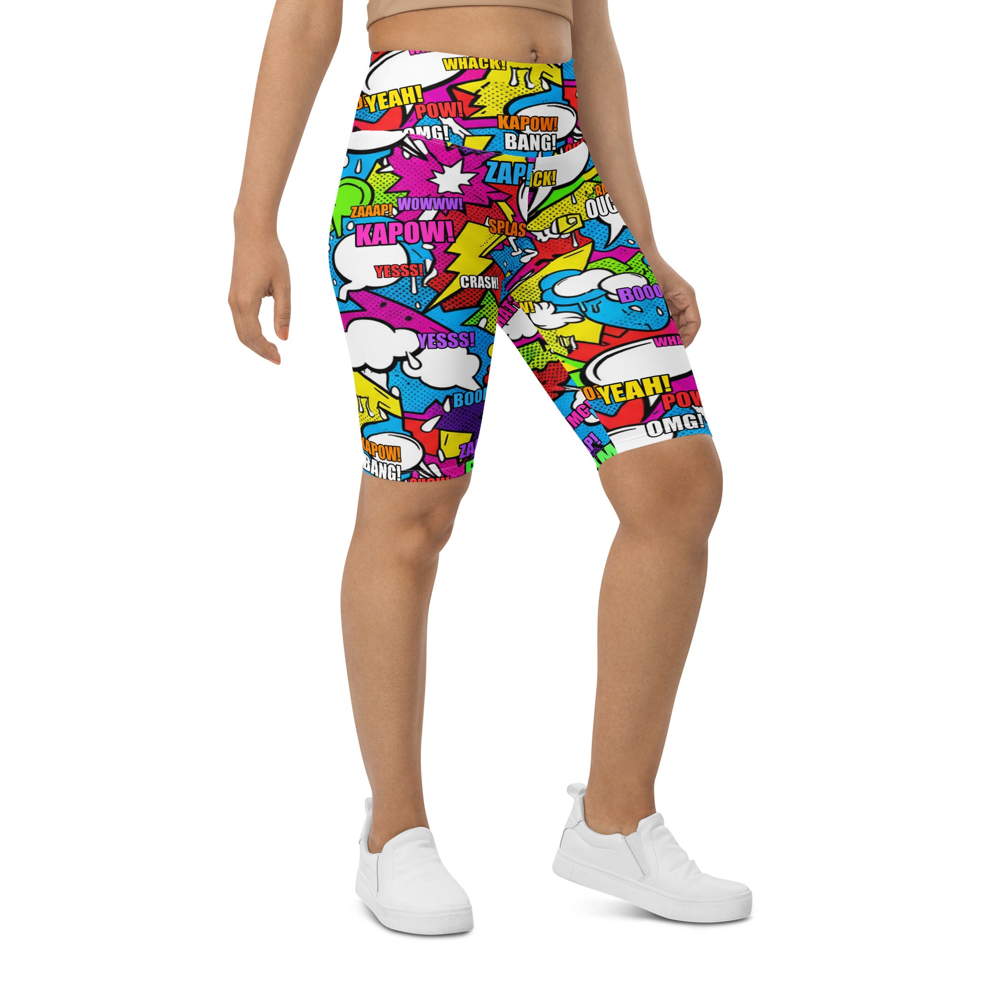 Comic Strip Graffiti Street Bike Shorts | GearBunch