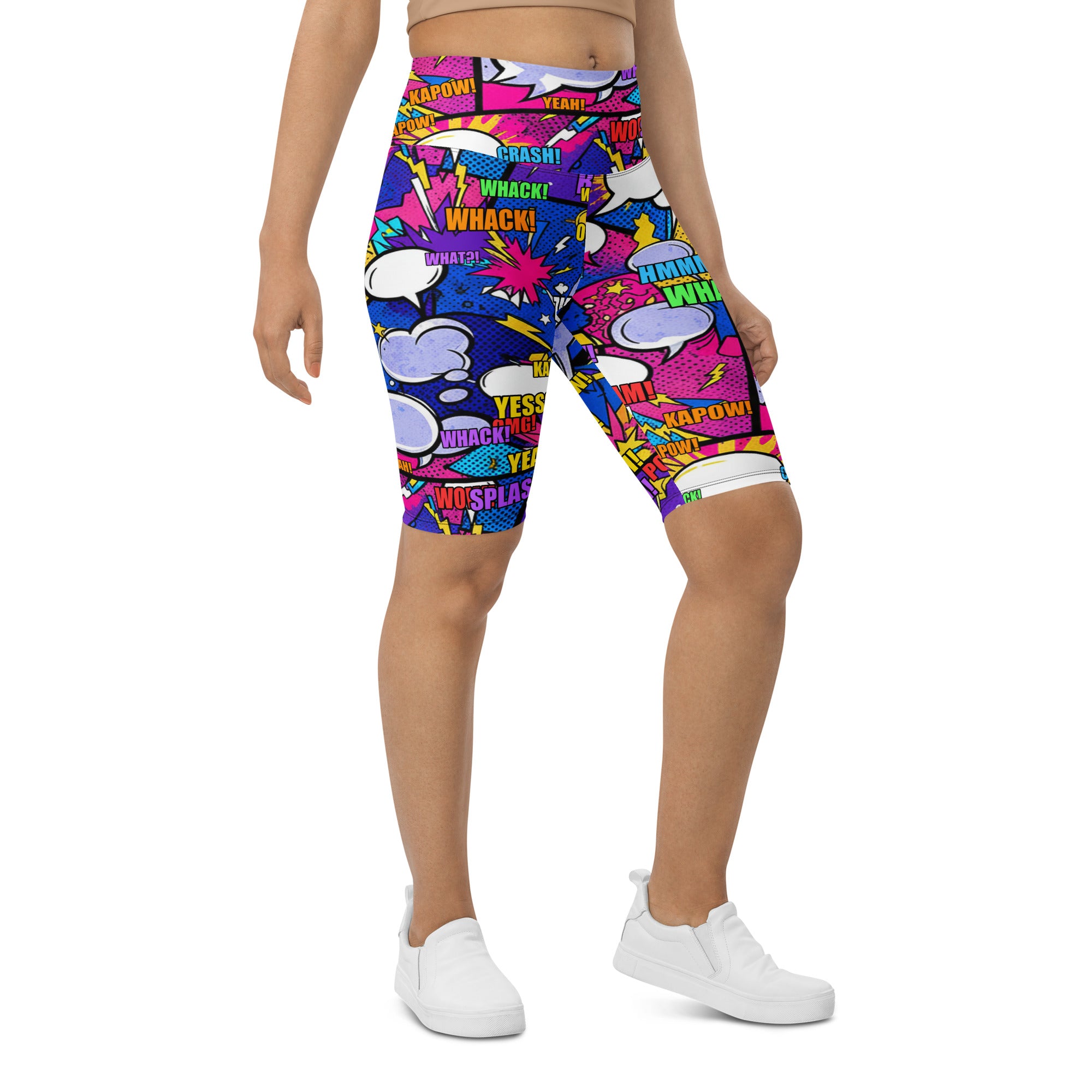 Comic Strip Cosmic Boom Bike Shorts | GearBunch