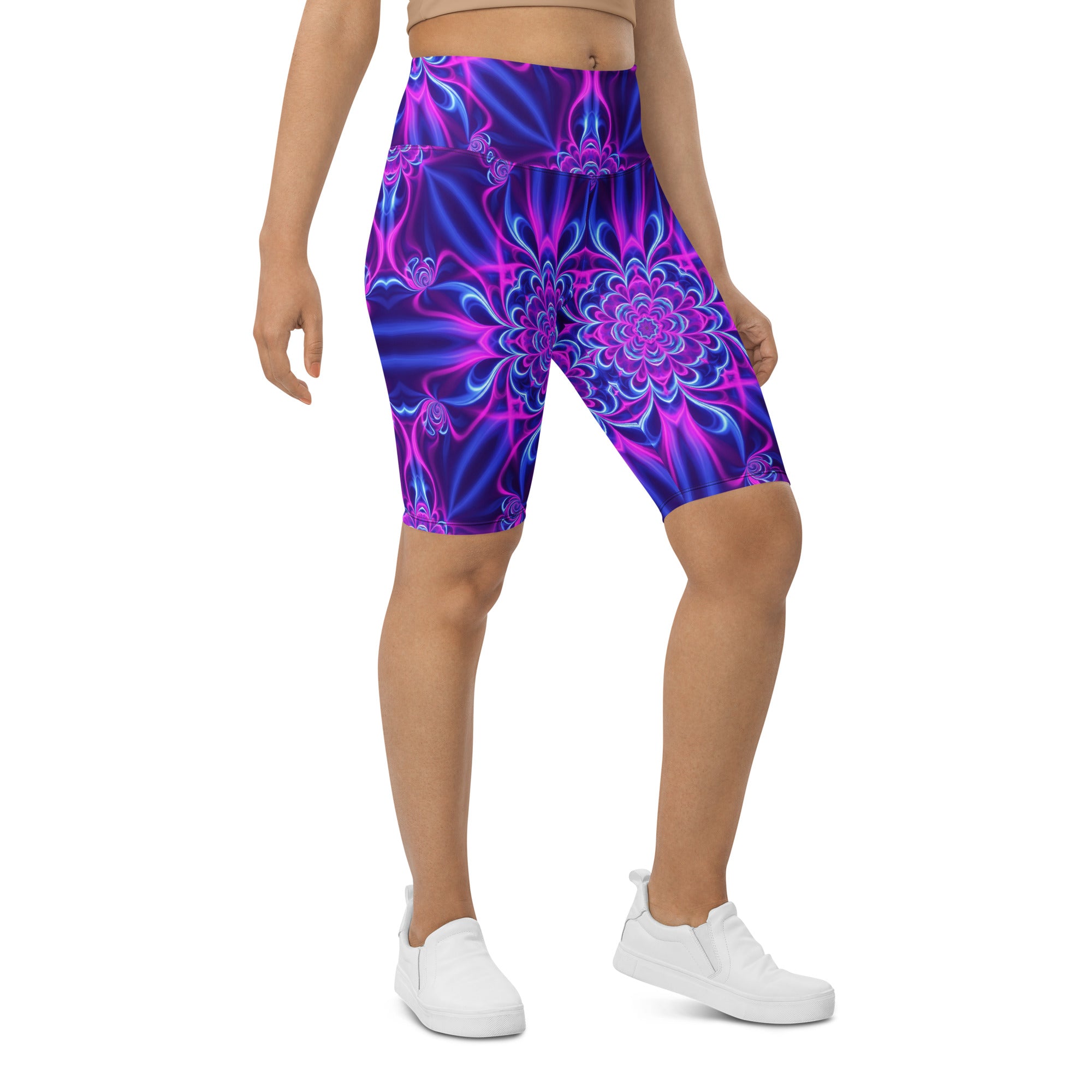 Ultraviolet Bloom Bike Shorts | GearBunch