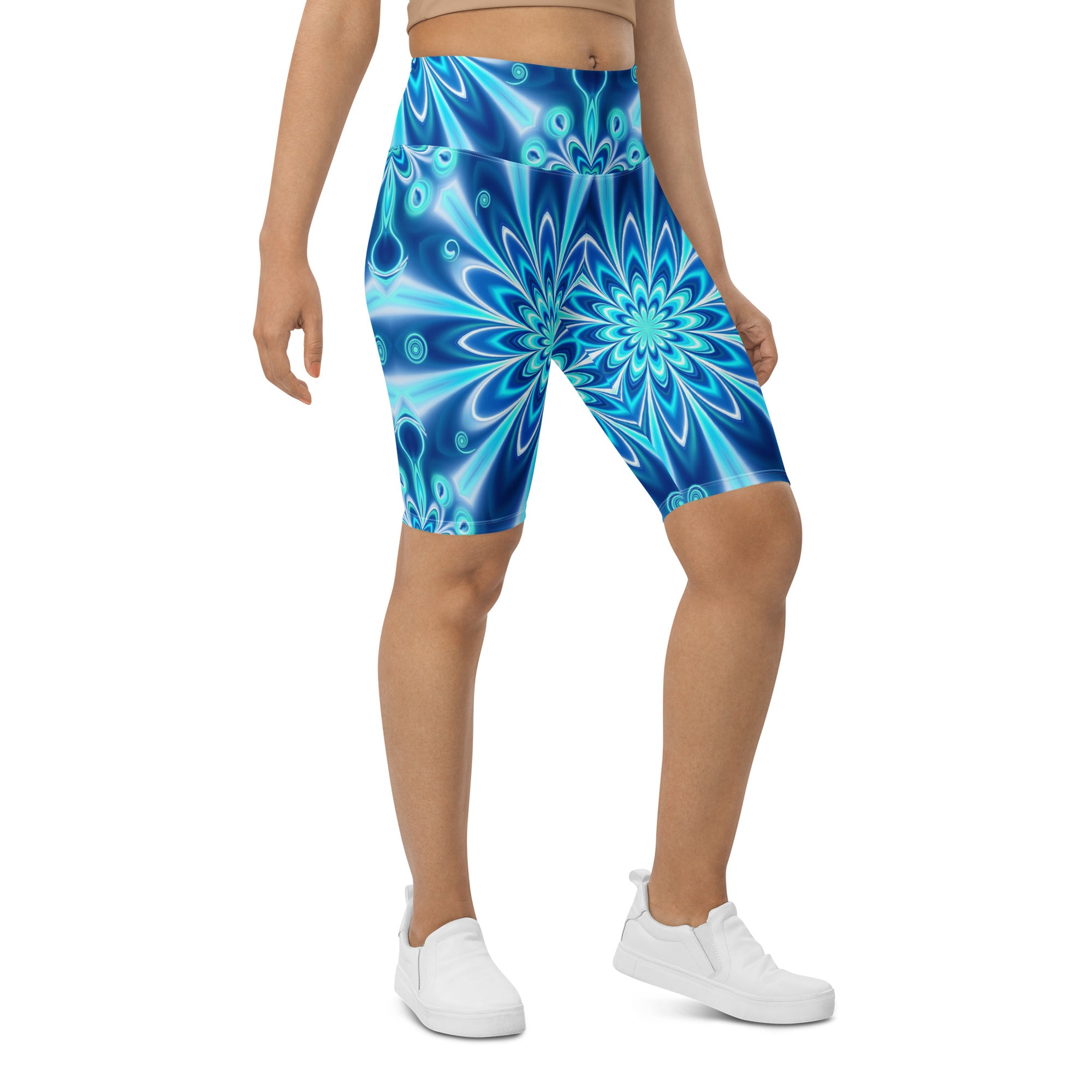 Psychedelic Electric Ocean Bike Shorts | GearBunch