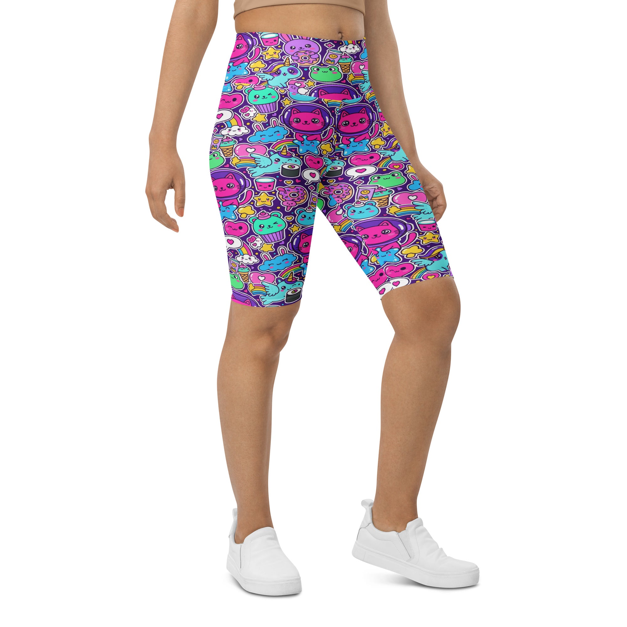 Kawaii Space Cats Bike Shorts | GearBunch