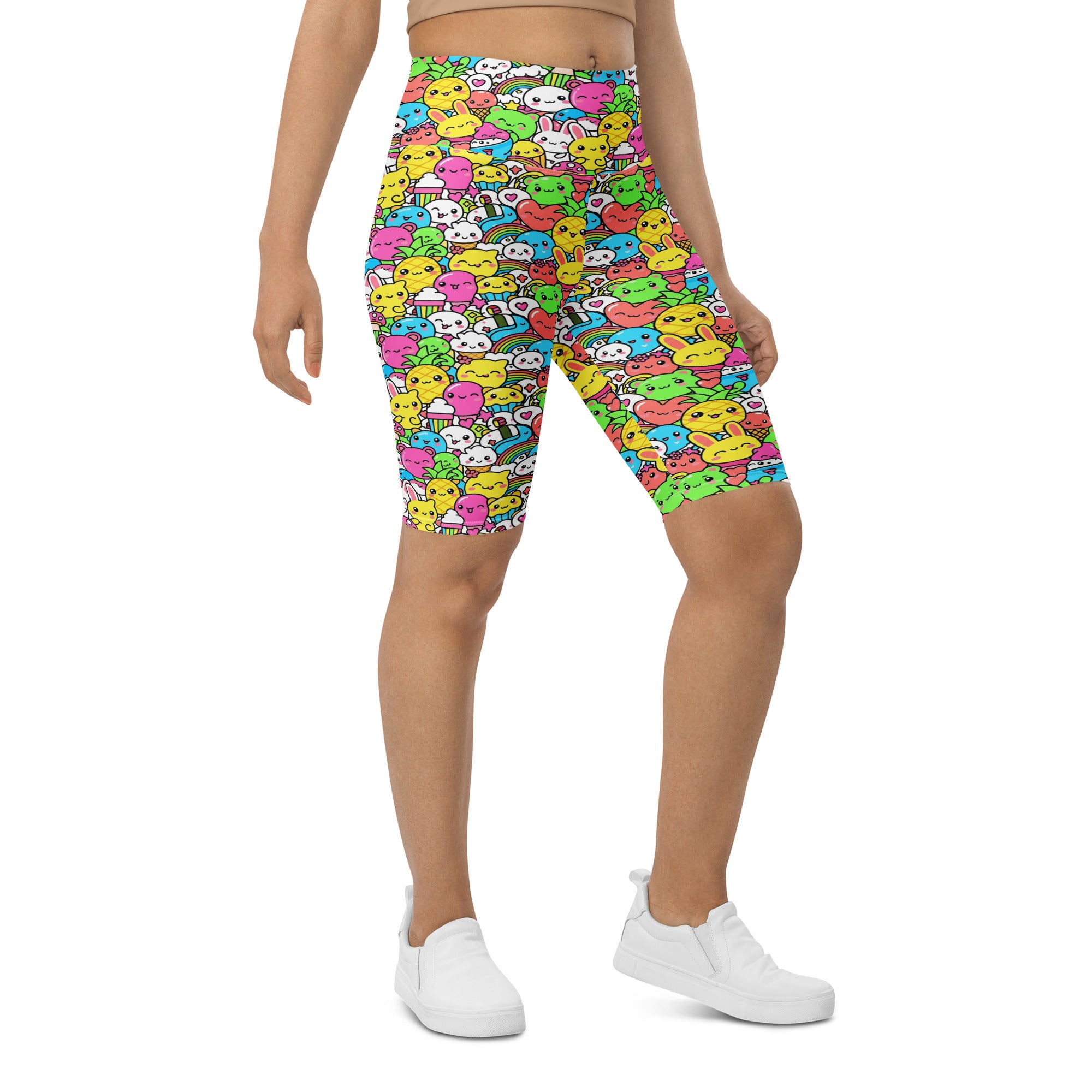 Kawaii Tropical Pineapple Bike Shorts | GearBunch
