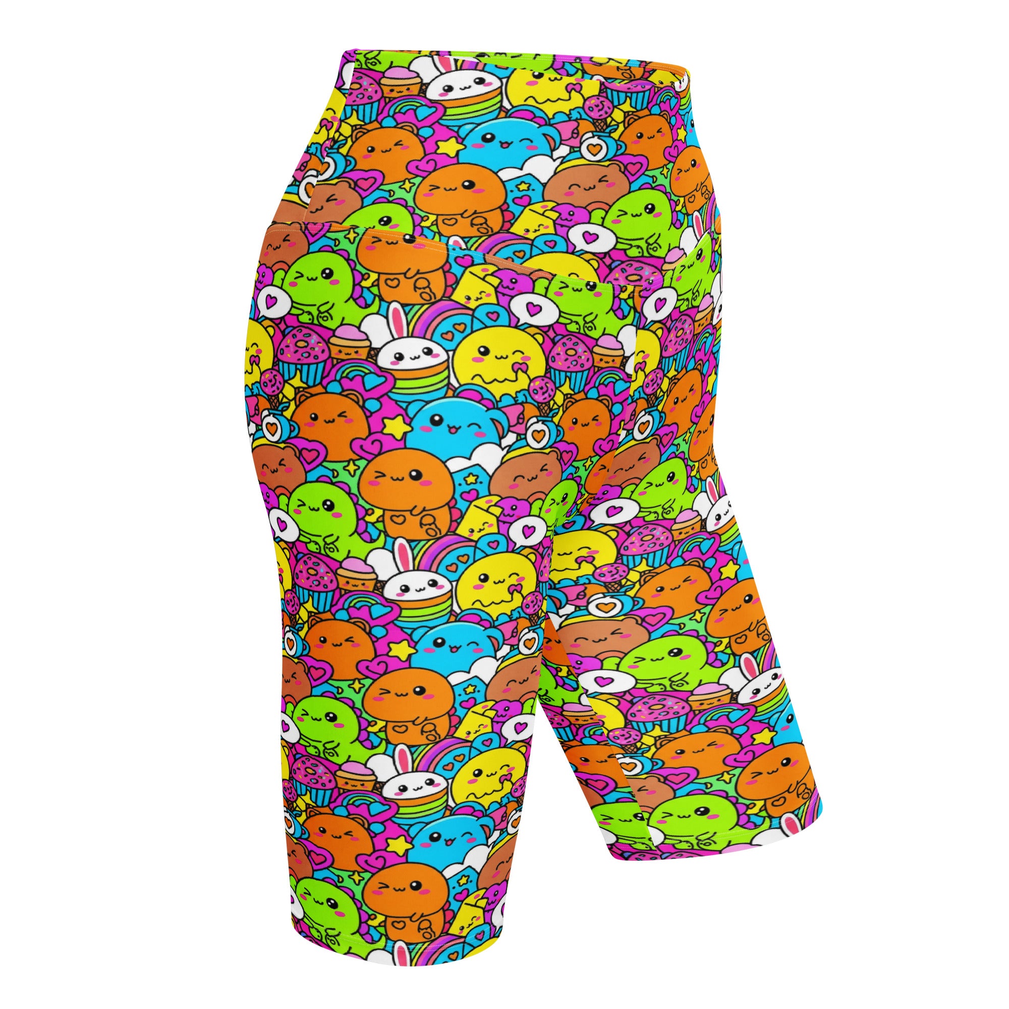 Kawaii Dinosaur Stomp Bike Shorts | GearBunch