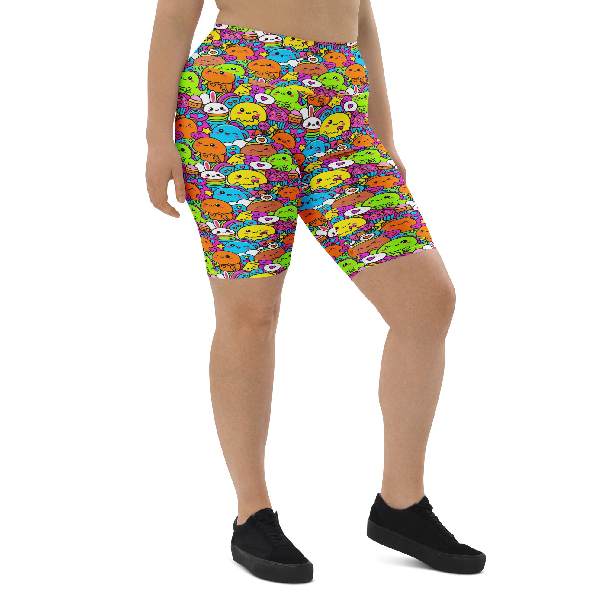 Kawaii Dinosaur Stomp Bike Shorts | GearBunch