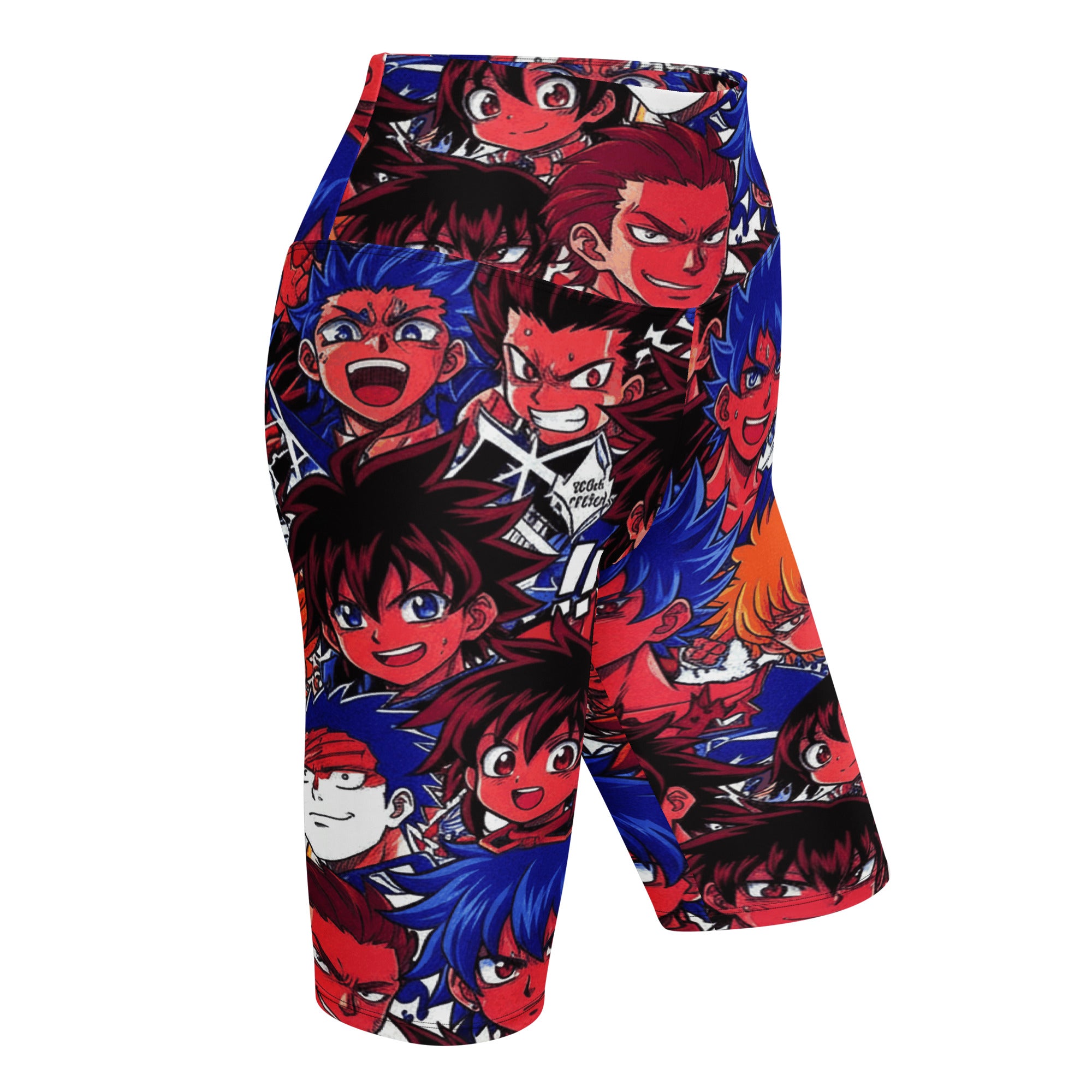 Anime Collage Dark Shonen Bike Shorts | GearBunch