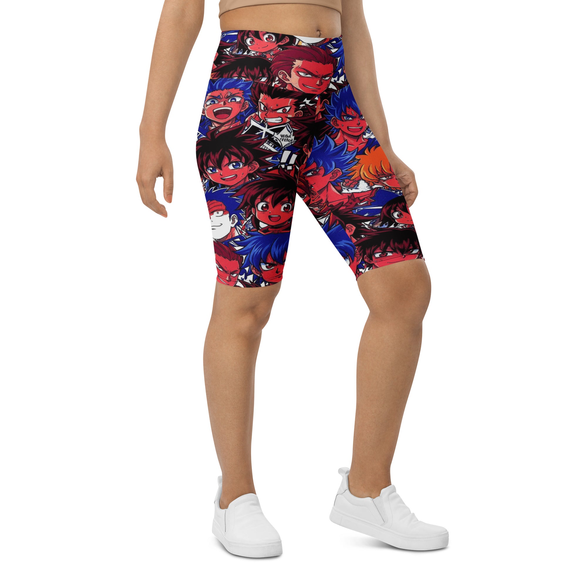 Anime Collage Dark Shonen Bike Shorts | GearBunch