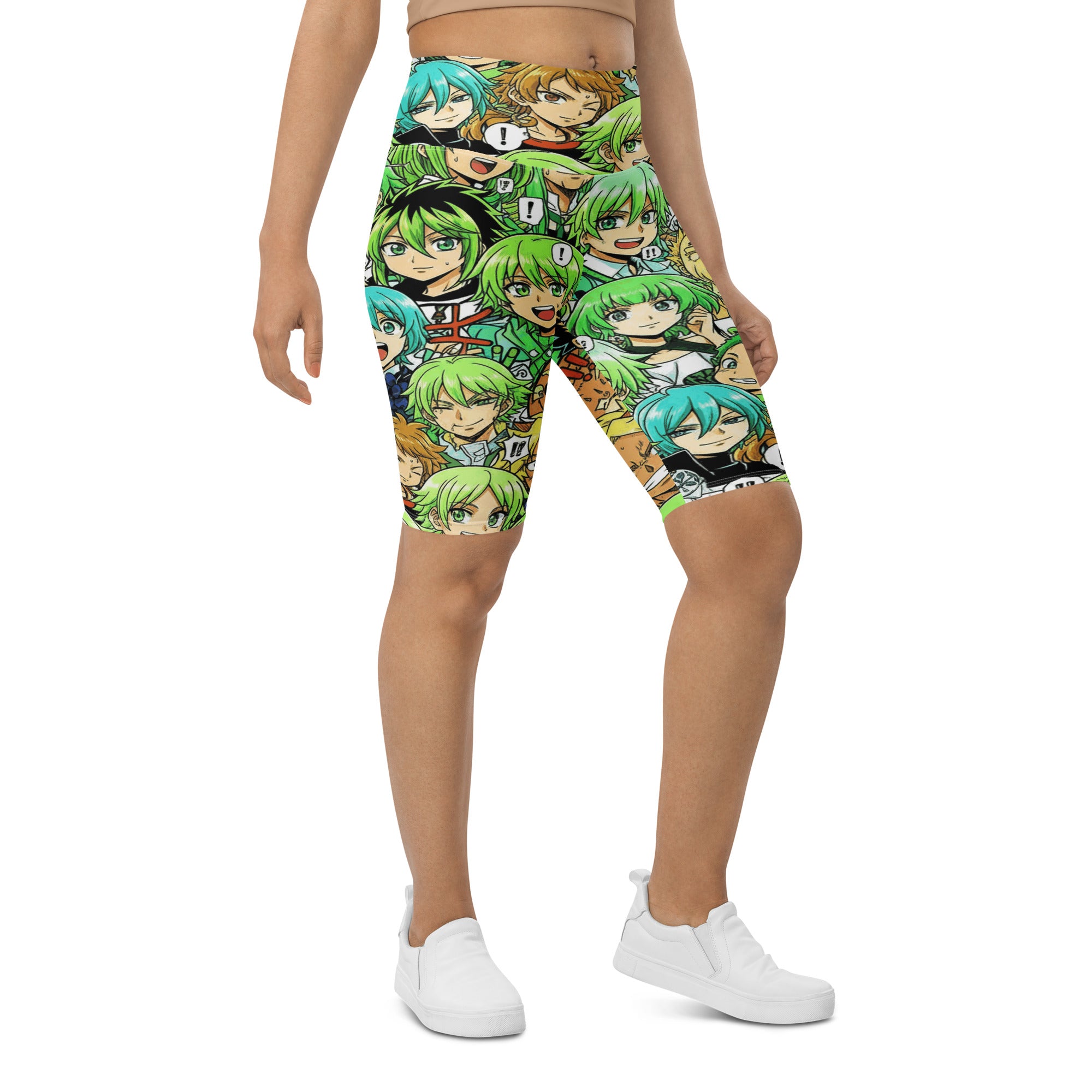 Forest Spirit Anime Collage Bike Shorts | GearBunch