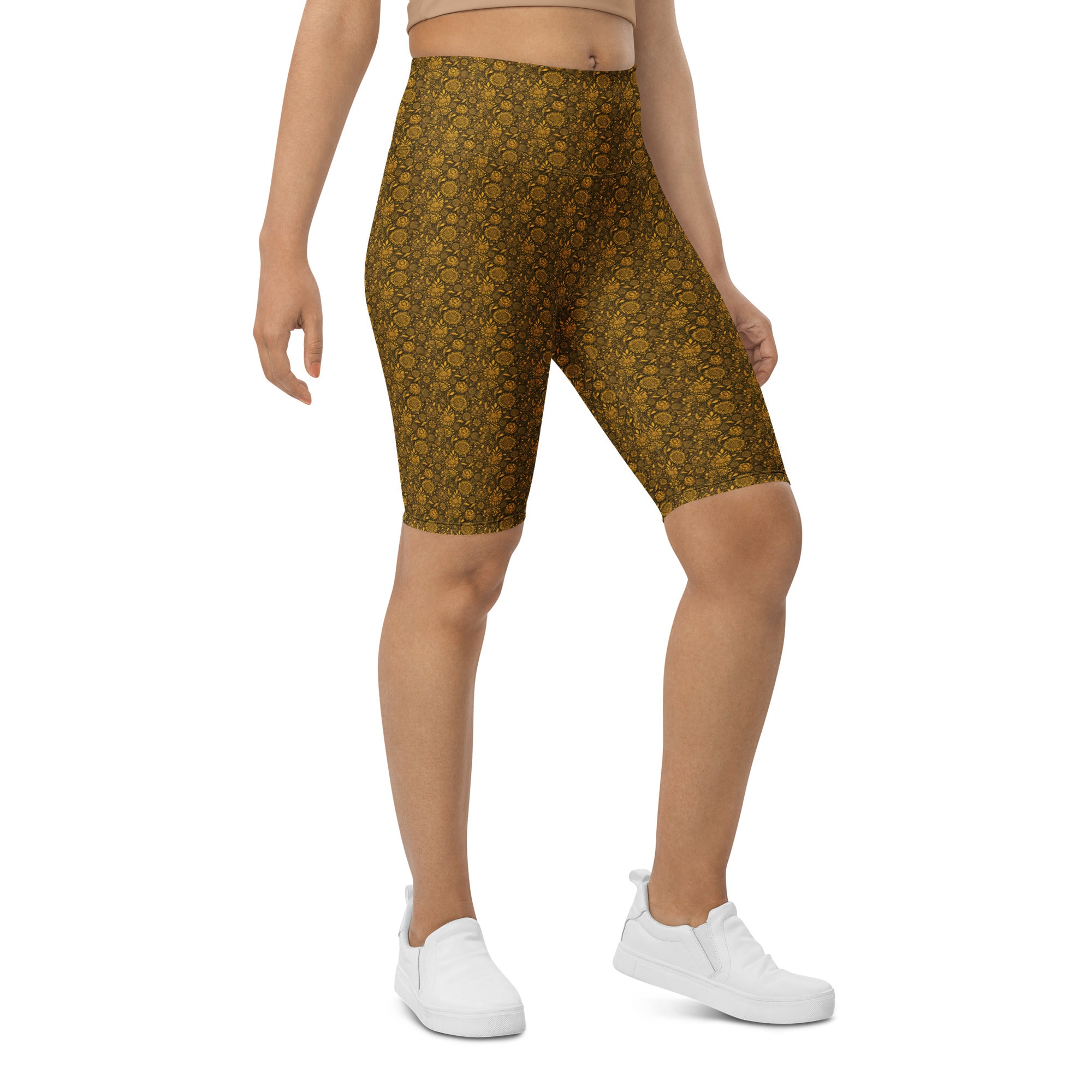 Gustav Klimt Floral Bike Shorts | GearBunch