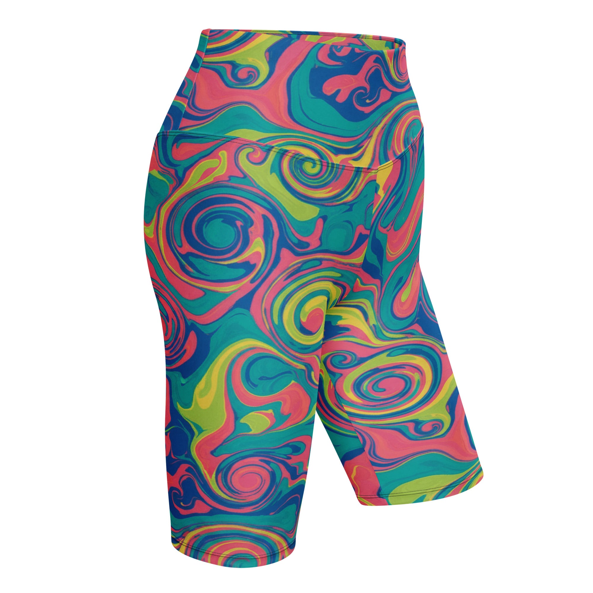 Liquid Marble Tropical Paradise Bike Shorts | GearBunch