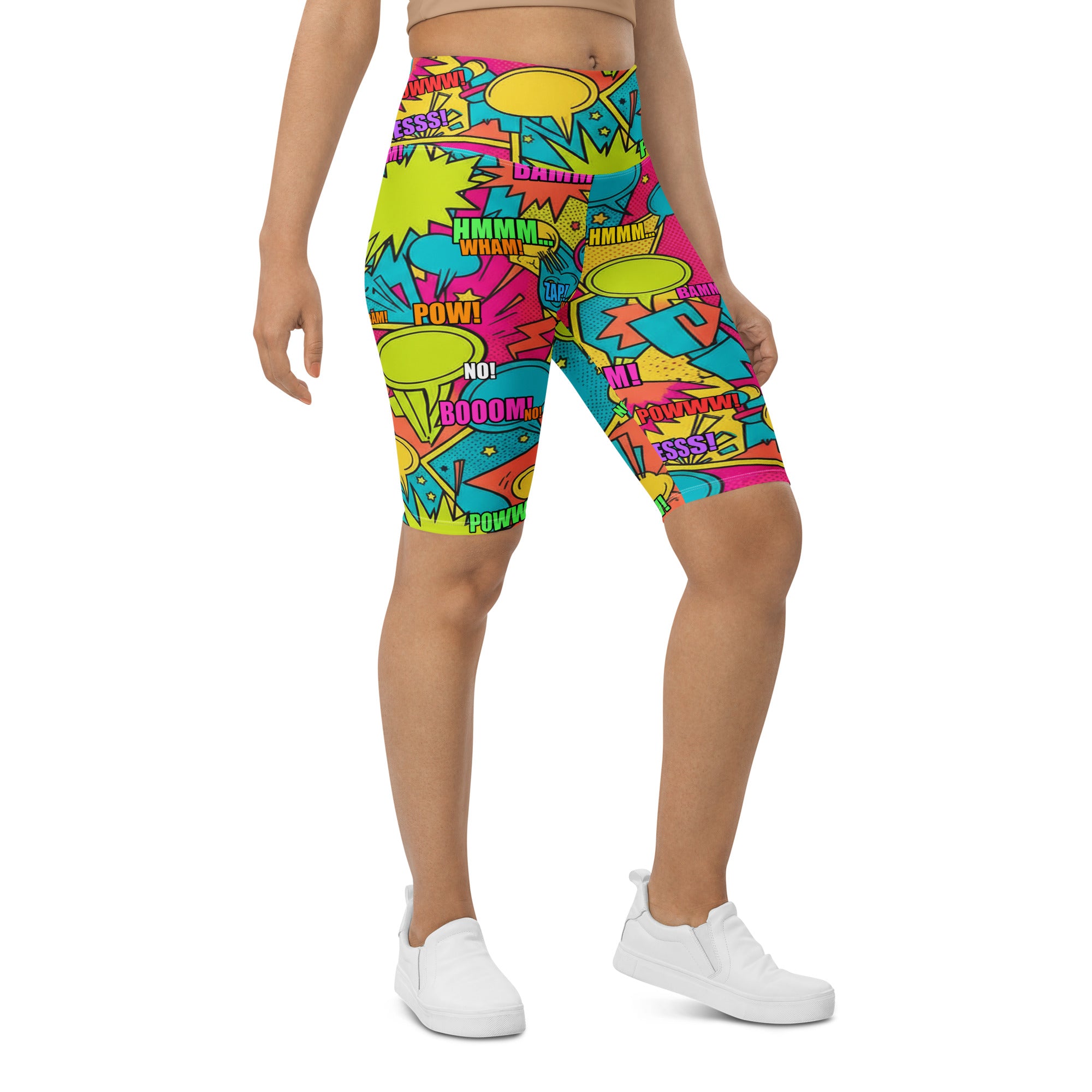 Comic Pop Tropical Bike Shorts | GearBunch