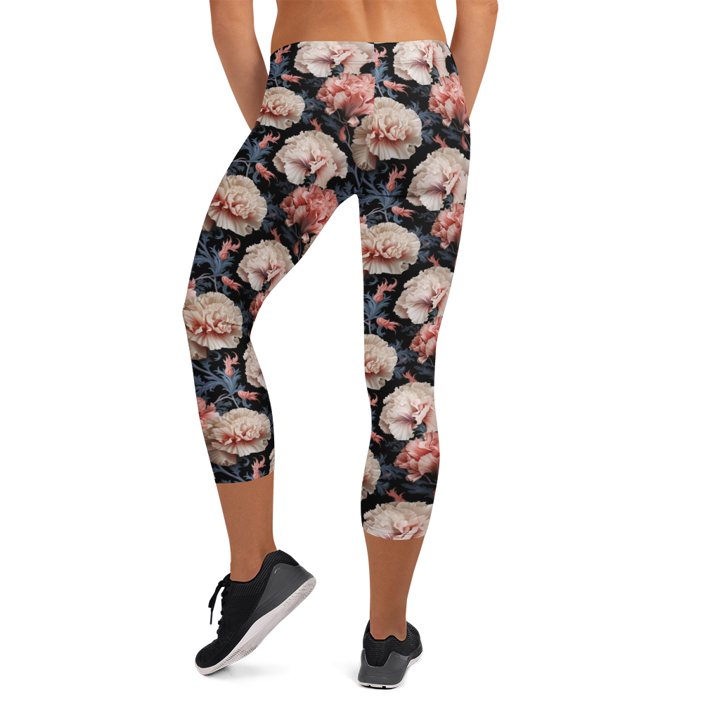 Blue Carnation Capris Rear View