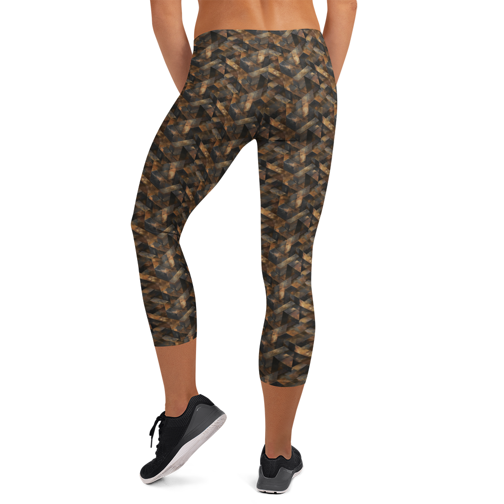 Copper Tetris Capris Rear View