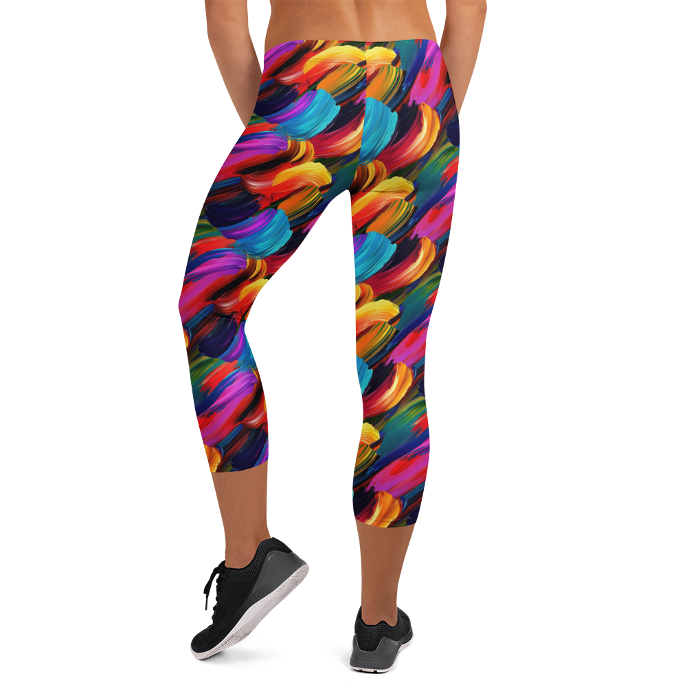 Paint Stroke Capris Rear View