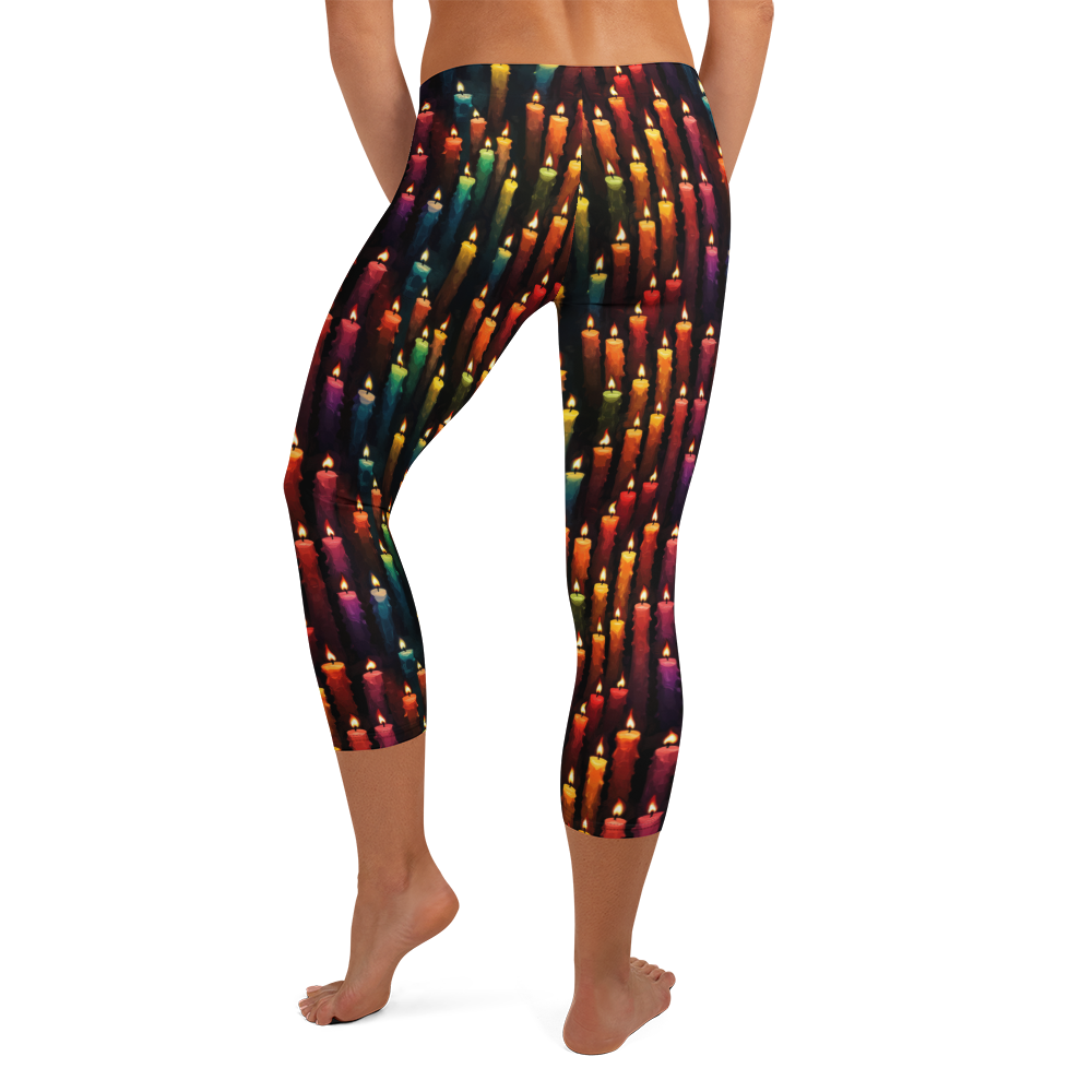 Colorful Candle Capris Rear View