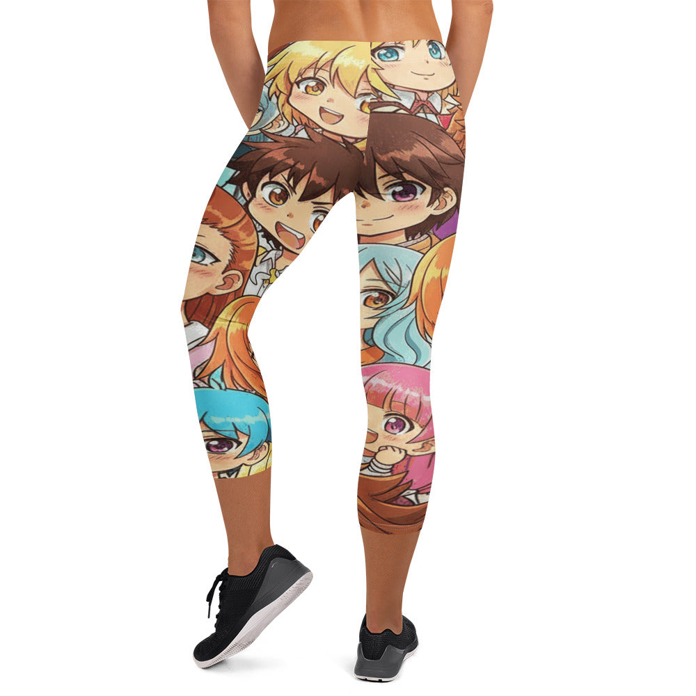 Anime Cat Cafe Capri Leggings | GearBunch