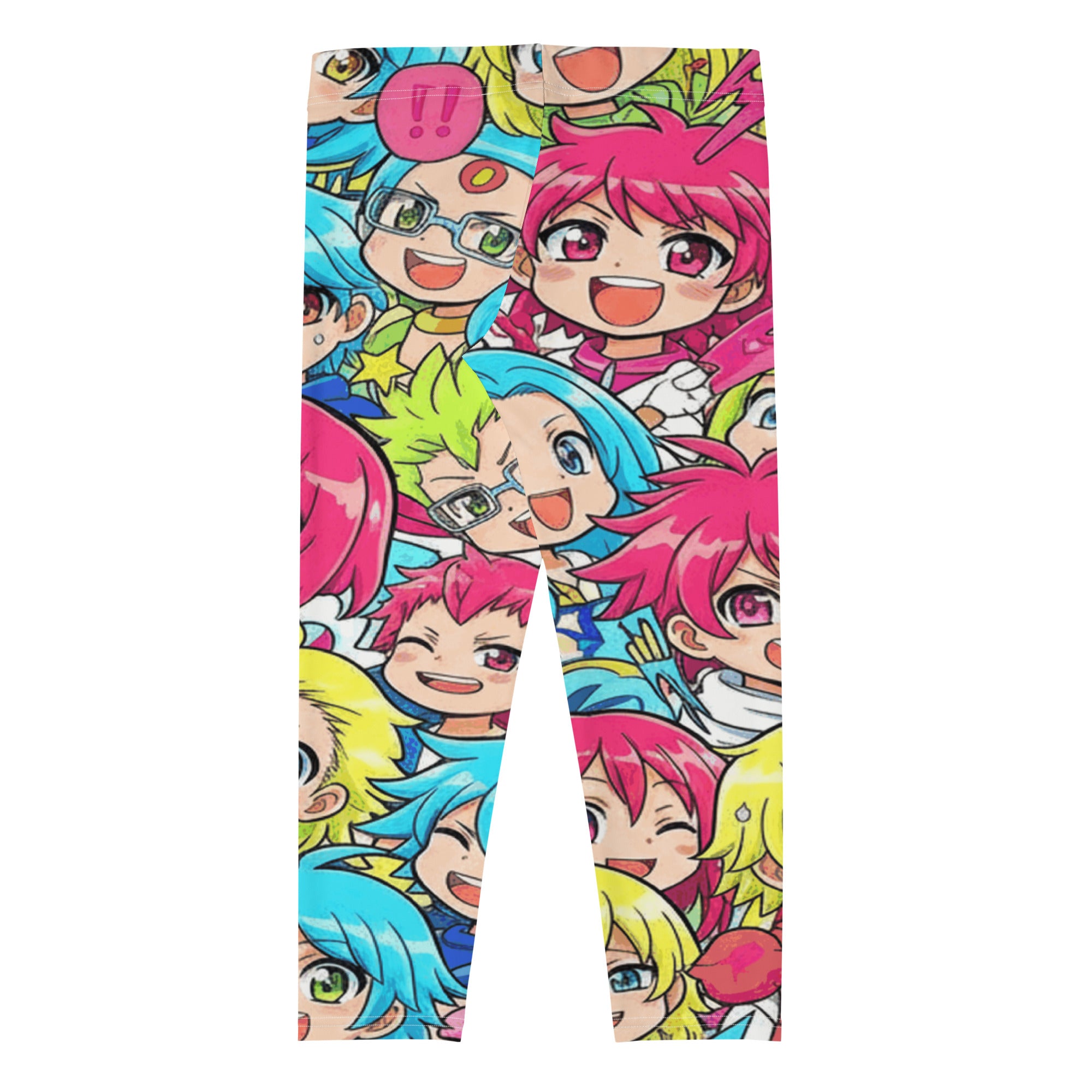 Anime Collage Chibi Party Capri Leggings | GearBunch