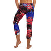 Ultra-vibrant anime manga collage print on GearBunch Anime Collage Dark Shonen Capri Leggings