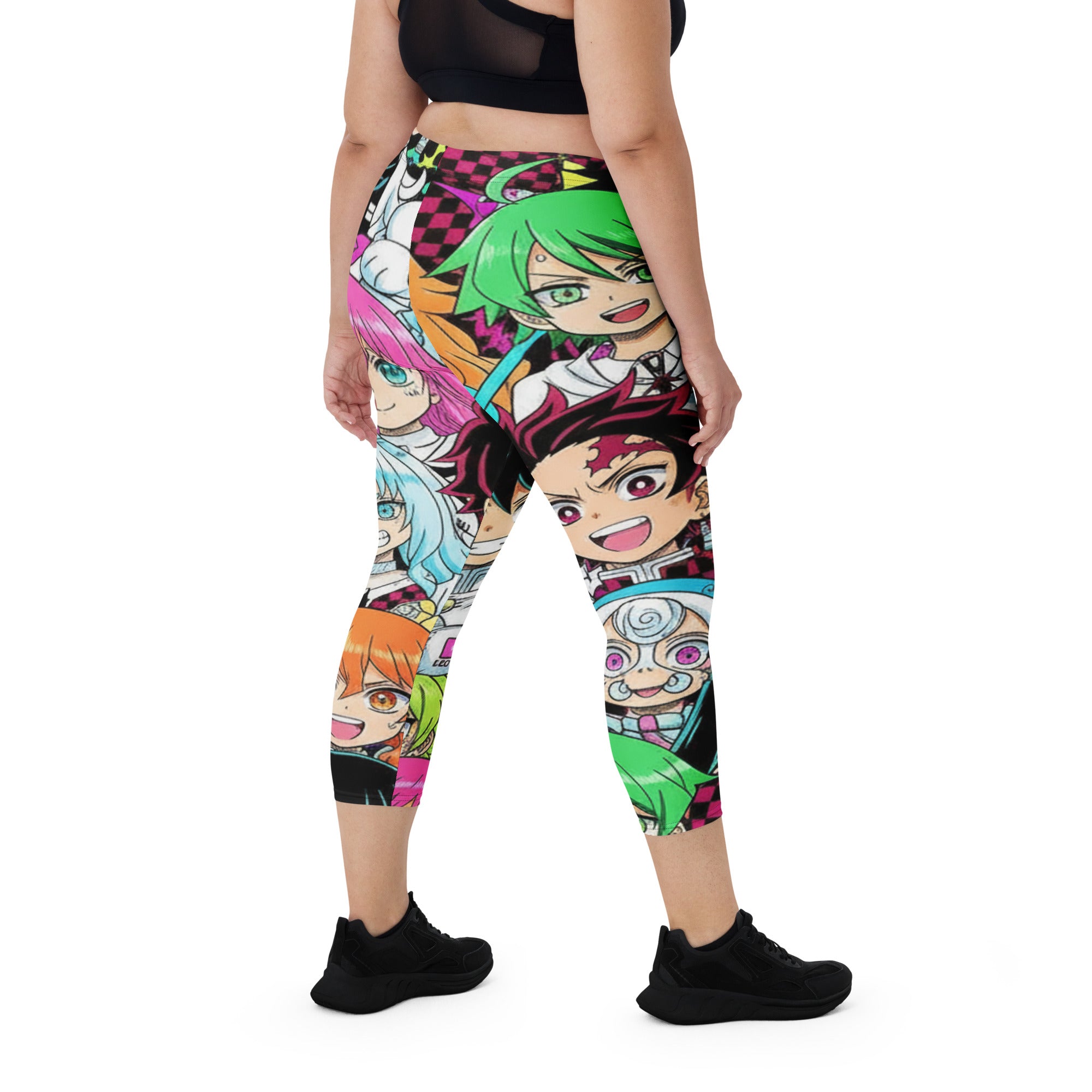 Demon Slayer Style Capri Leggings | GearBunch