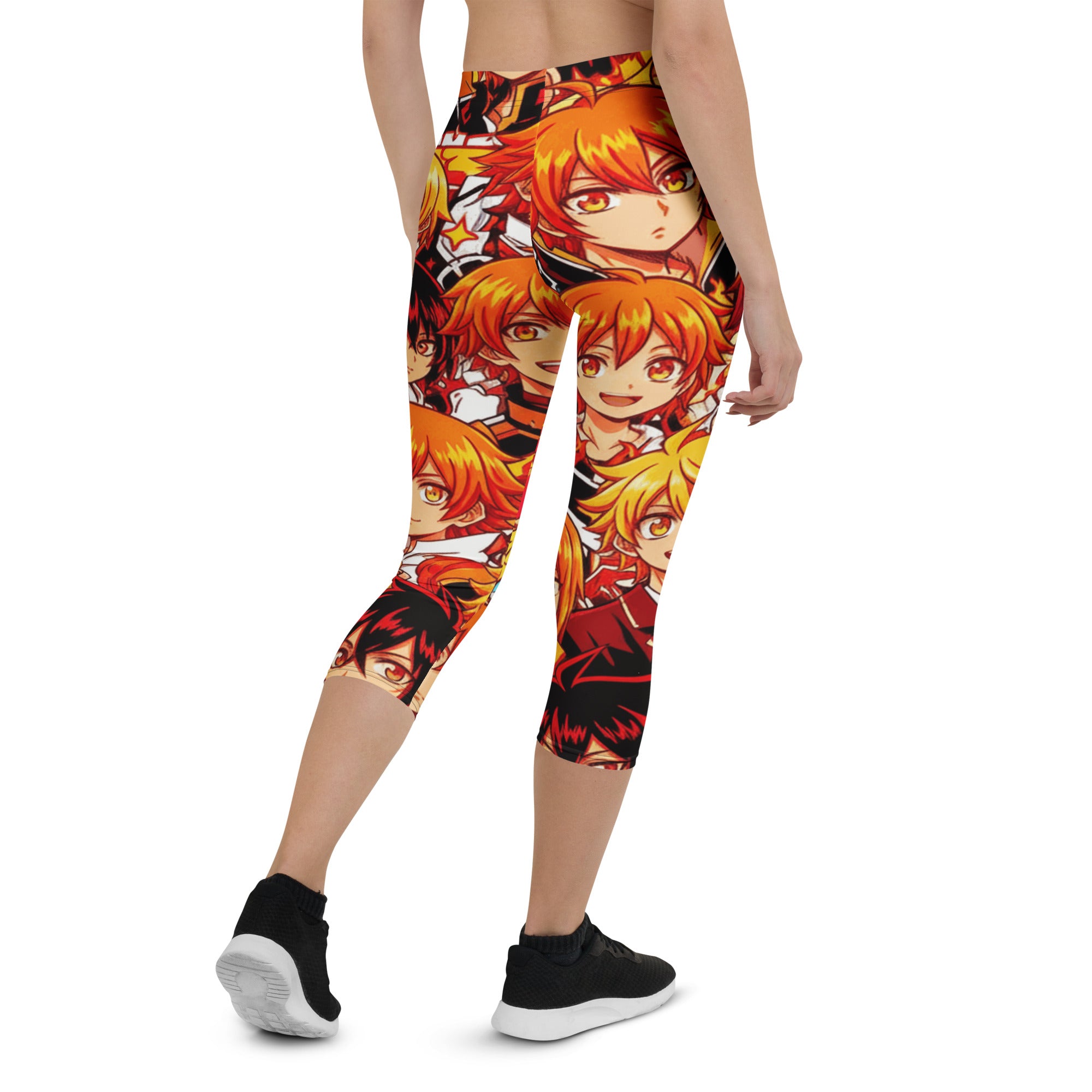 Anime Fire Spirit Capri Leggings | GearBunch