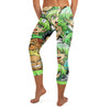Vibrant Anime Forest Spirit design on GearBunch Capri Leggings featuring bright, bold colours and anime characters.