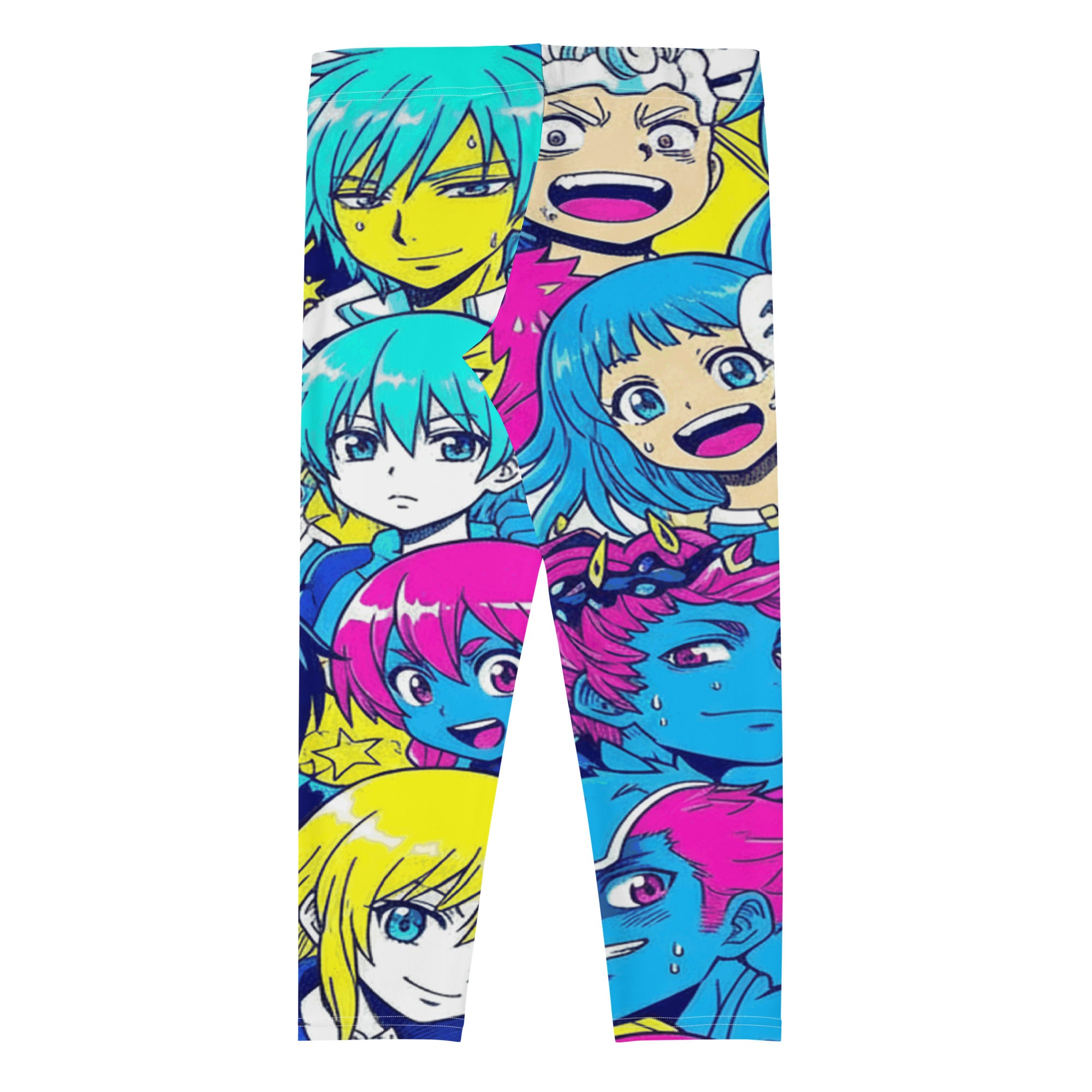 Anime Collage Neon Tokyo Capri Leggings | GearBunch